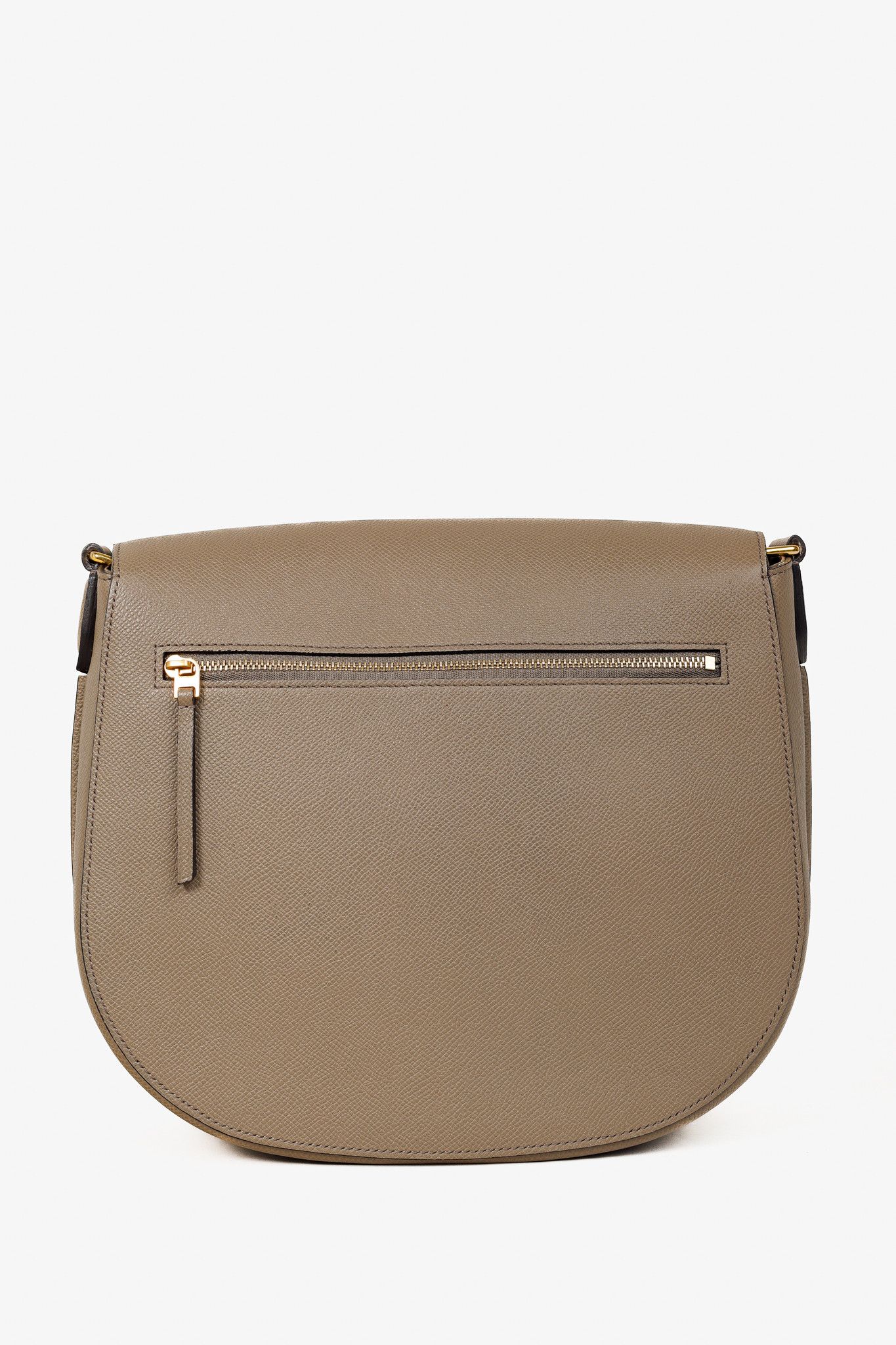 Celine Celine Medium Trotteur Taupe Grained Calfskin Crossbody Size ONE SIZE - 4 Thumbnail