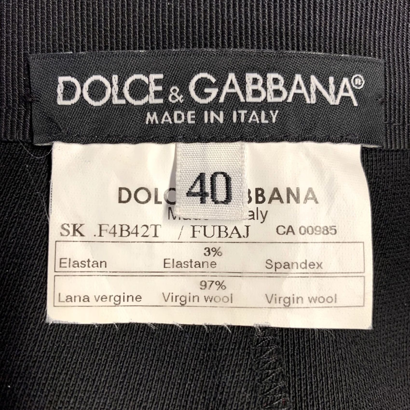 Dolce & Gabbana DOLCE & GABBANA Skirt Size 4 Black Virgin Wool Blend Reverse Seams Size 27" / US 4 / IT 40 - 4 Thumbnail