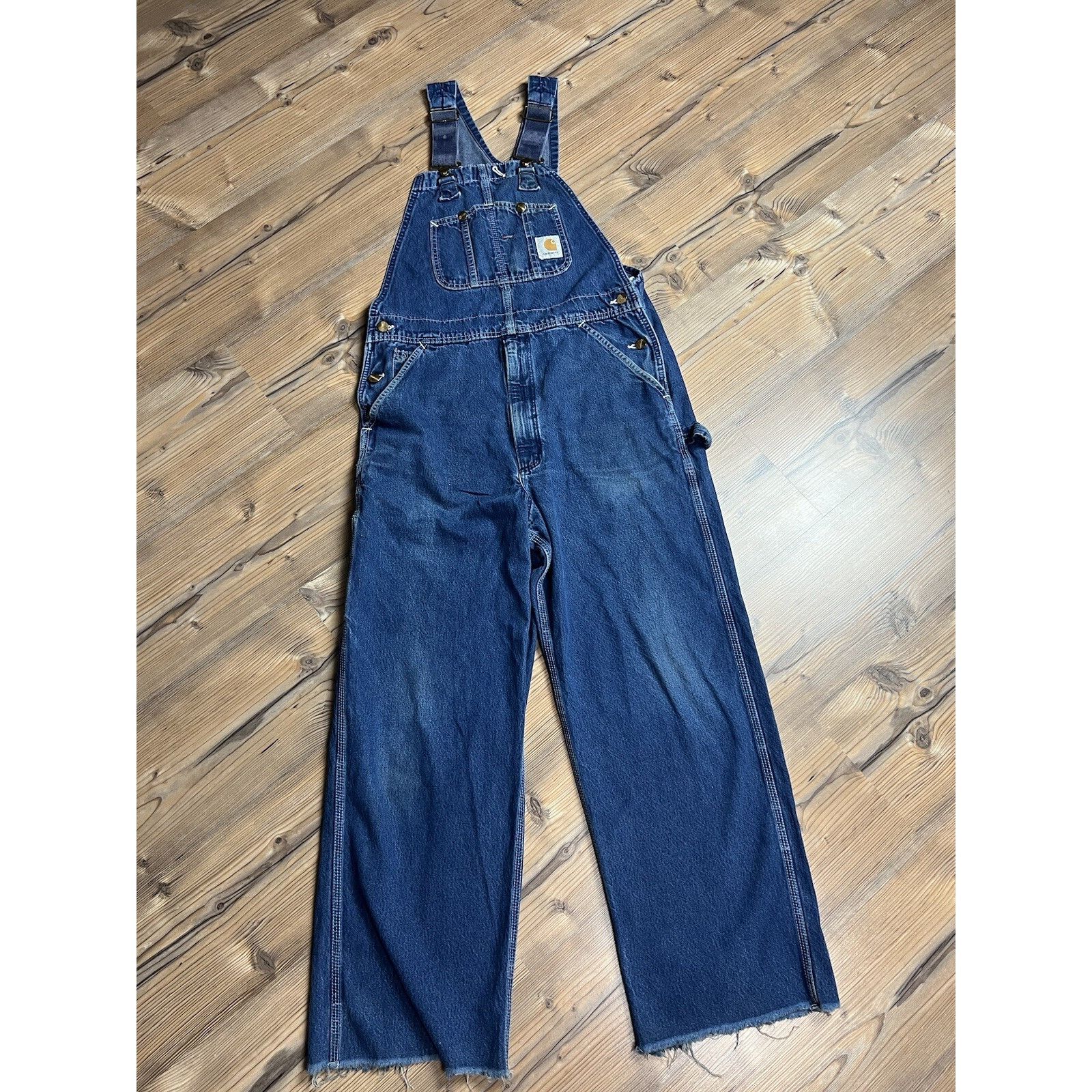 Carhartt Carhartt Vintage USA Women`s Workwear Blue Denim Bib Overall Size XXS / US 00 / IT 34 - 3 Thumbnail