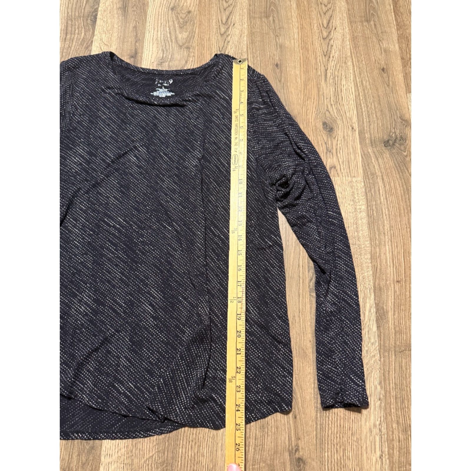 Apt. 9 APT. 9 Shirt Women's Large Black White Long Sleeve Shirt Size L / US 10 / IT 46 - 7 Thumbnail
