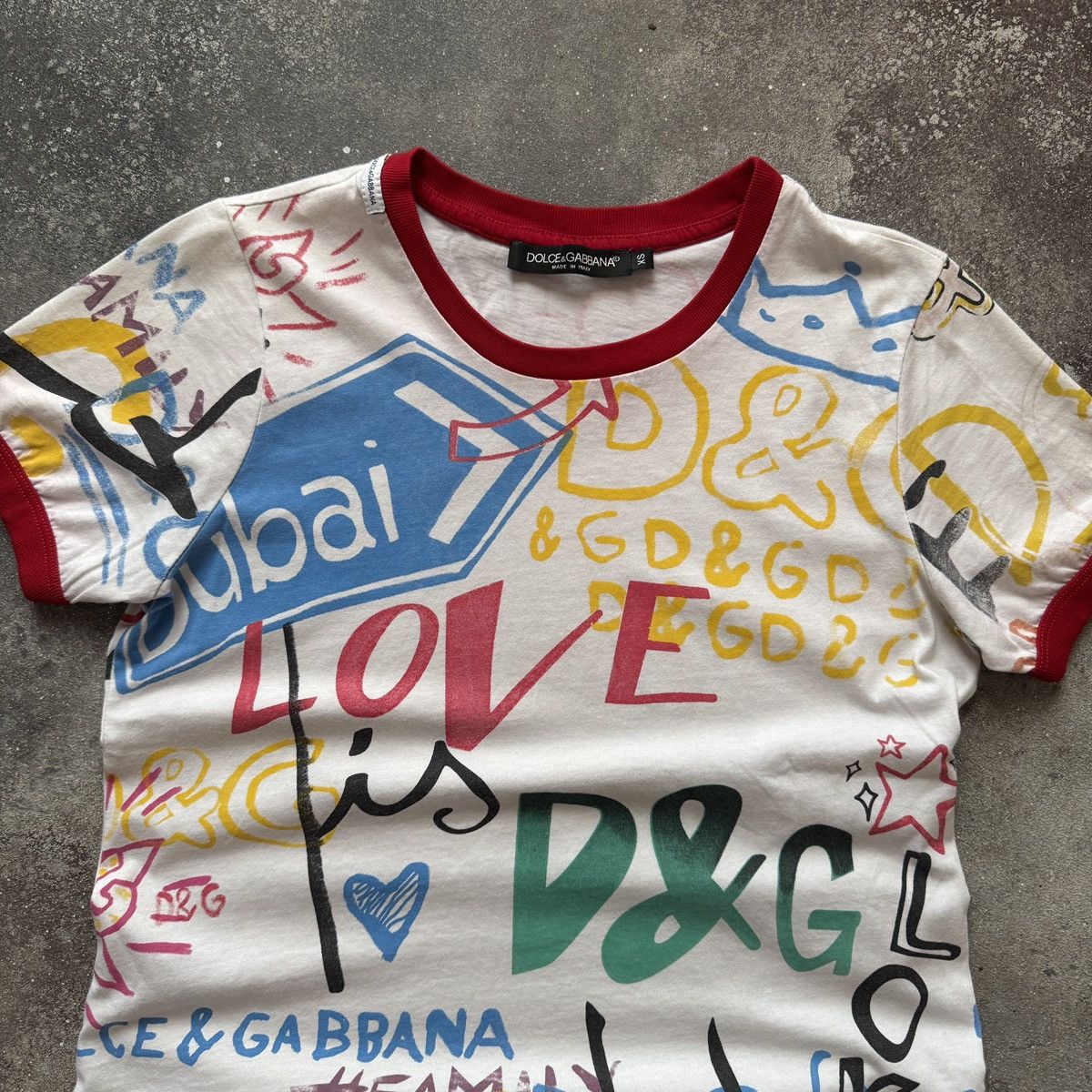 Dolce & Gabbana D&G Dolce & Gabbana Graffiti Print T-Shirt Size S / US 4 / IT 40 - 3 Thumbnail
