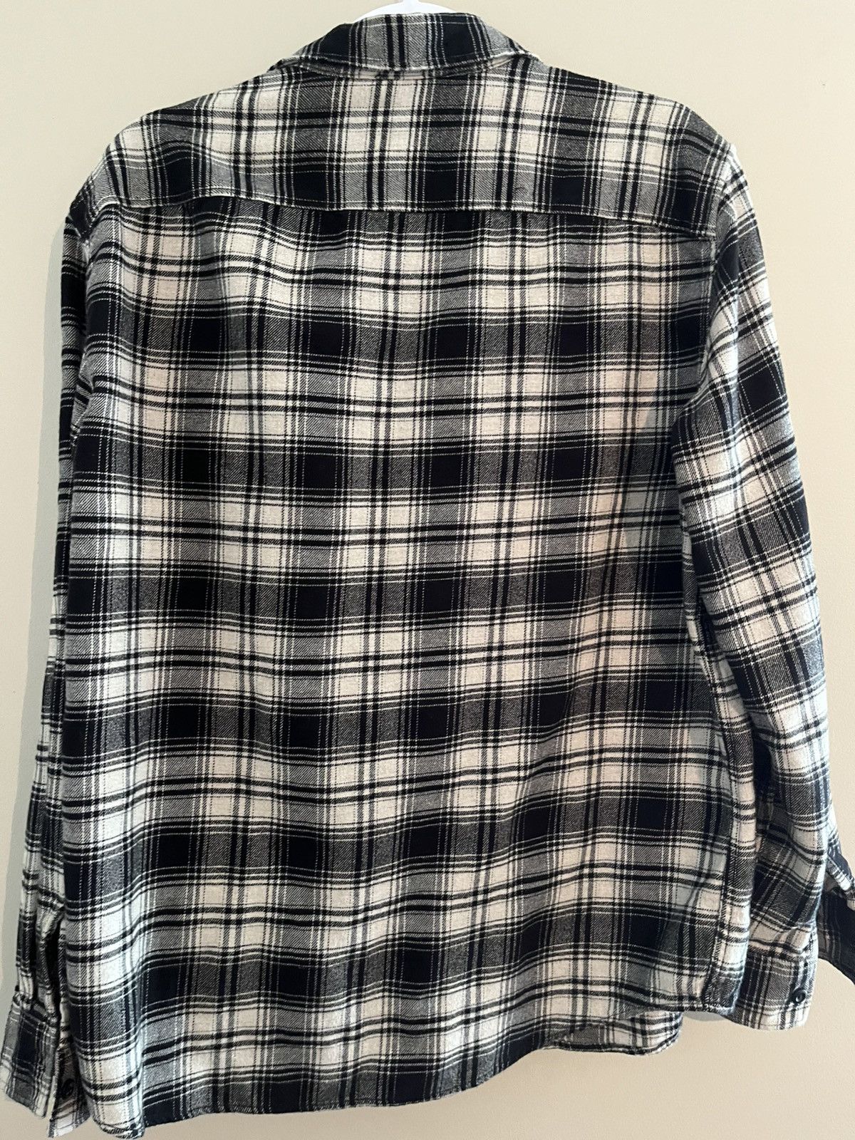 American Eagle Outfitters Black and White Plaid American EagleButton Up Size US L / EU 52-54 / 3 - 2 Thumbnail