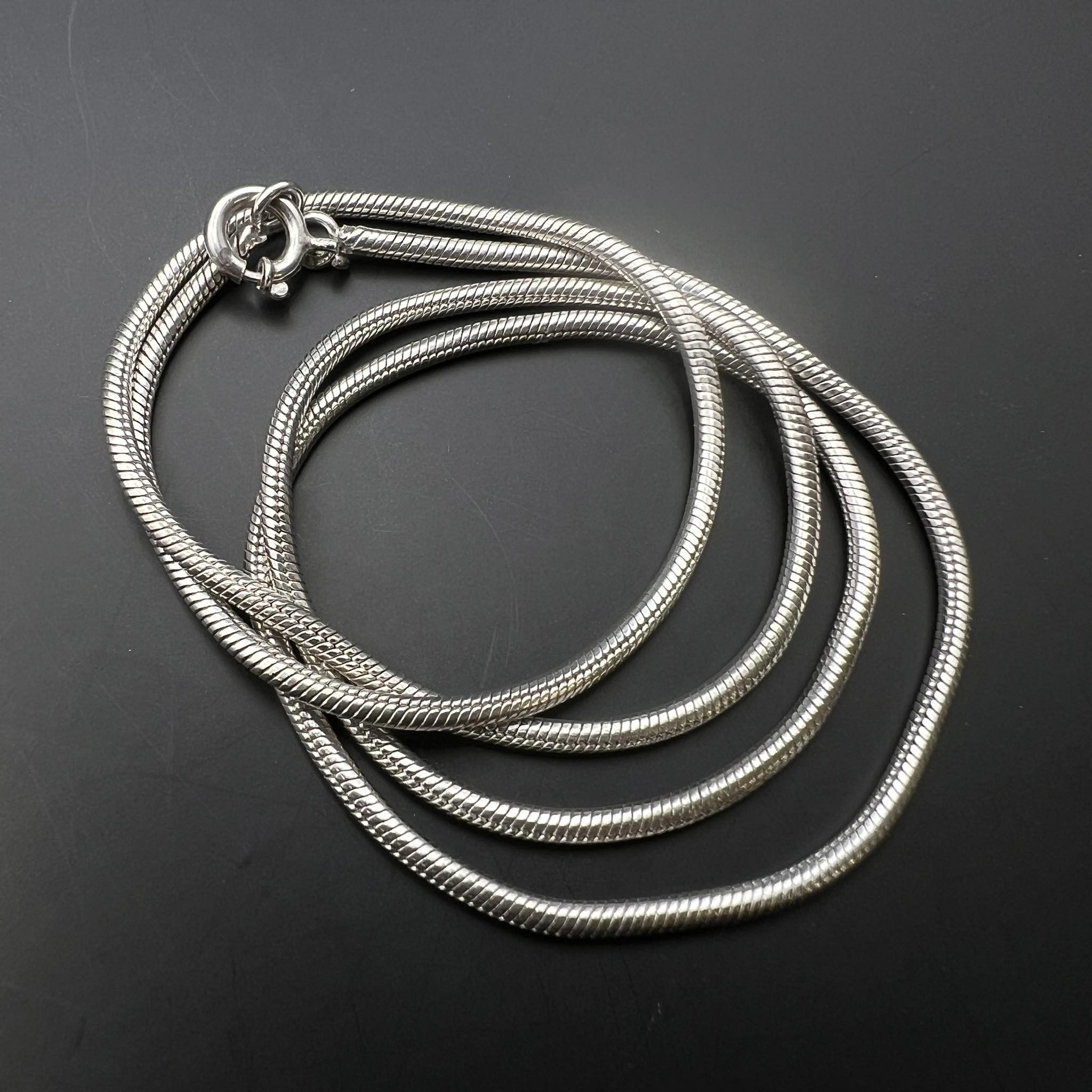 Sterling Silver Vintage Sterling Silver 925 Chain Necklace Marked 14.3 gr Size ONE SIZE - 3 Thumbnail