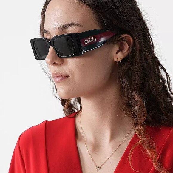 Gucci 🕶️ New Gucci GG1860S 003 Sunglasses - Burgundy/Blue/Red Size ONE SIZE - 3 Thumbnail