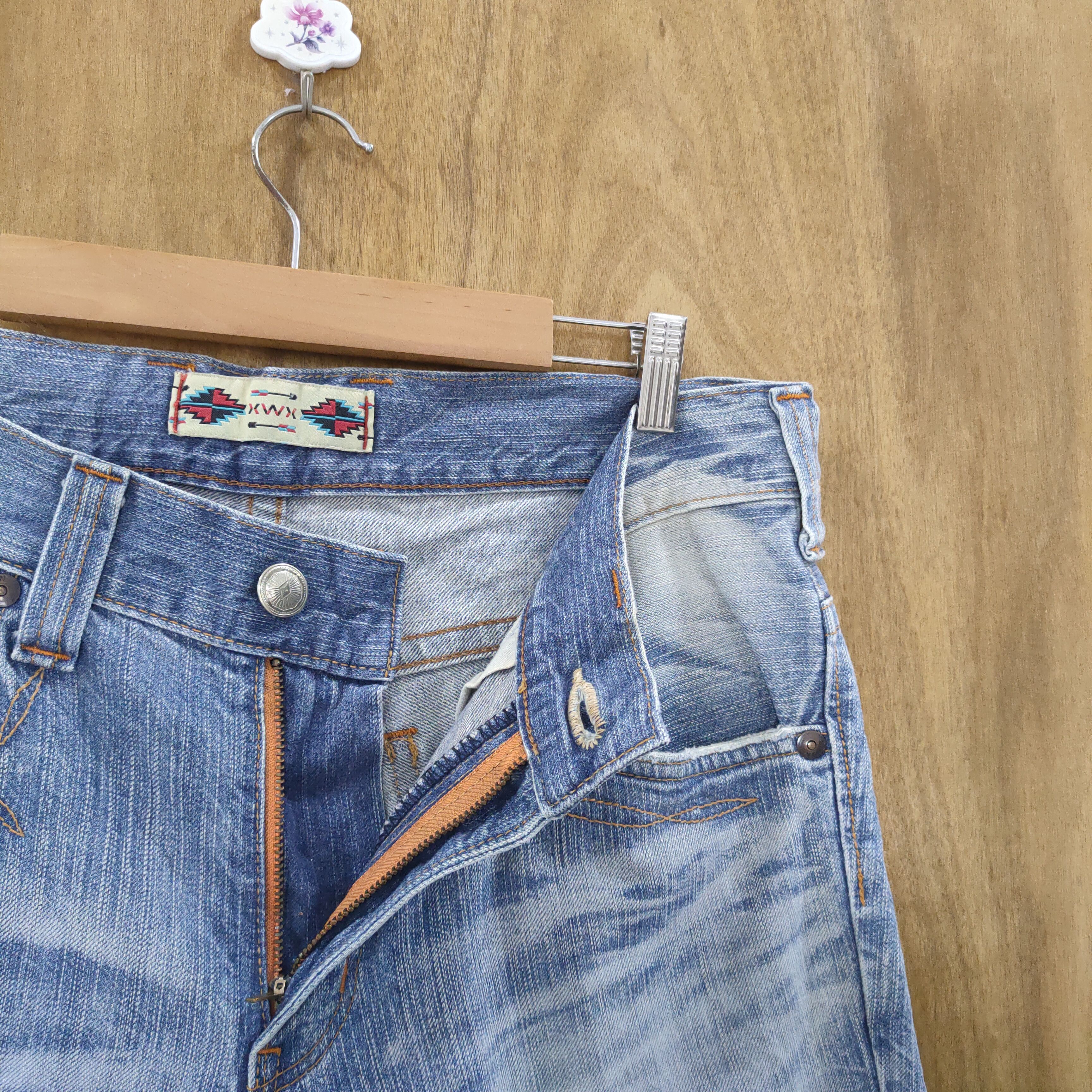Edwin VINTAGE EDWIN BOOTCUT FLARE DISTRESSED JEAN DENIM Size US 33 - 11 Thumbnail