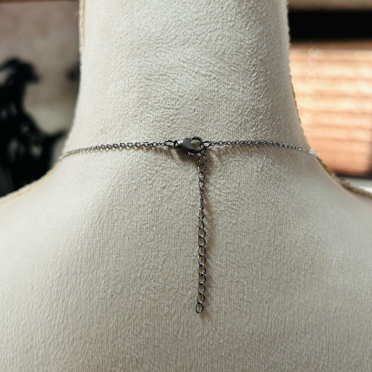 Handmade Handcrafted simulated opal dogtooth 925 sterling necklace Size ONE SIZE - 5 Thumbnail