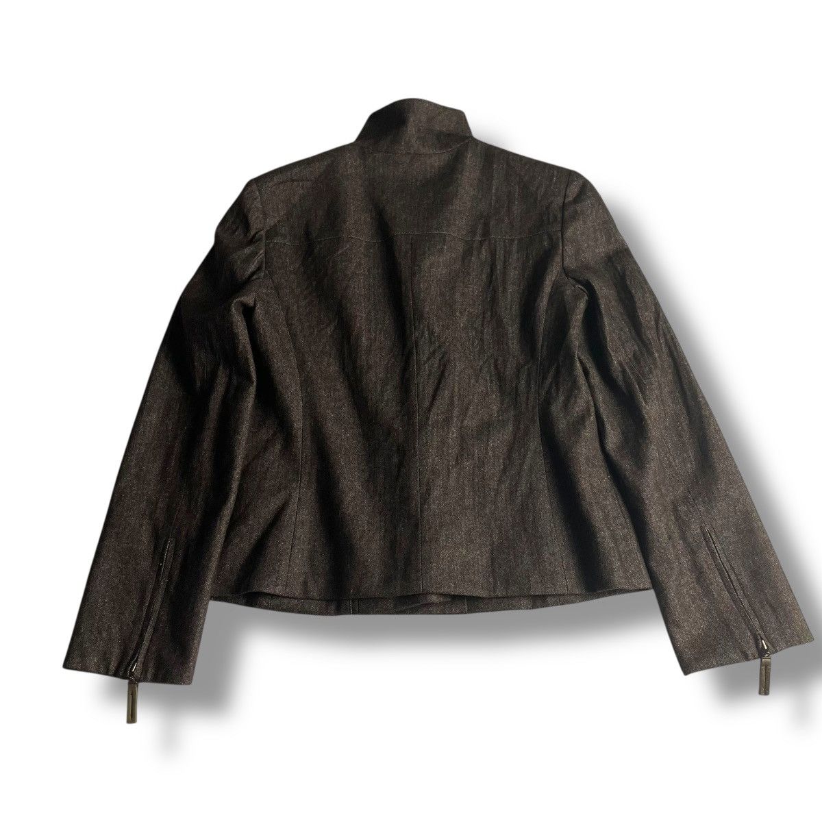 Krizia Uomo 🇯🇵 KRIZIA SHEEPSKIN COLLAR WOOL BLEND JACKET Size US XS / EU 42 / 0 - 11 Thumbnail