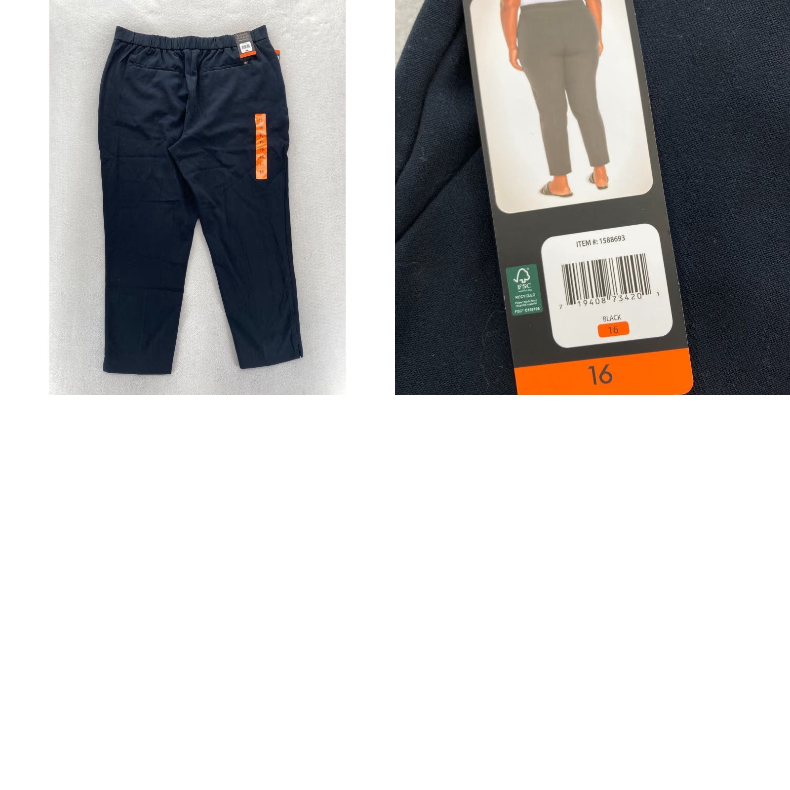 Banana Republic Banana Republic Tapered Pull On Pants Women's 16 Black Stretch Casual Preppy Size 38" / US 16 / IT 52 - 9 Thumbnail