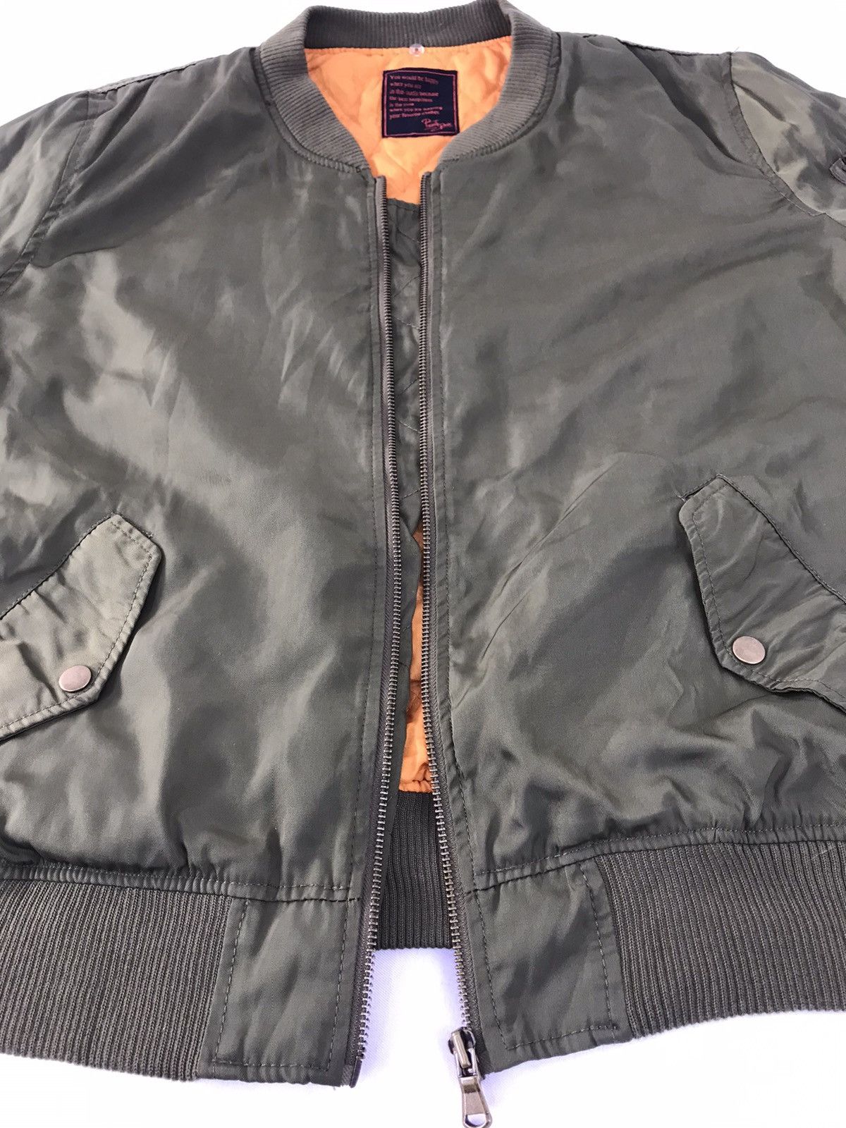 Japanese Brand Private Pause OG Flight Bomber Jacket Full Zip Double Pocket Size US XL / EU 56 / 4 - 6 Thumbnail