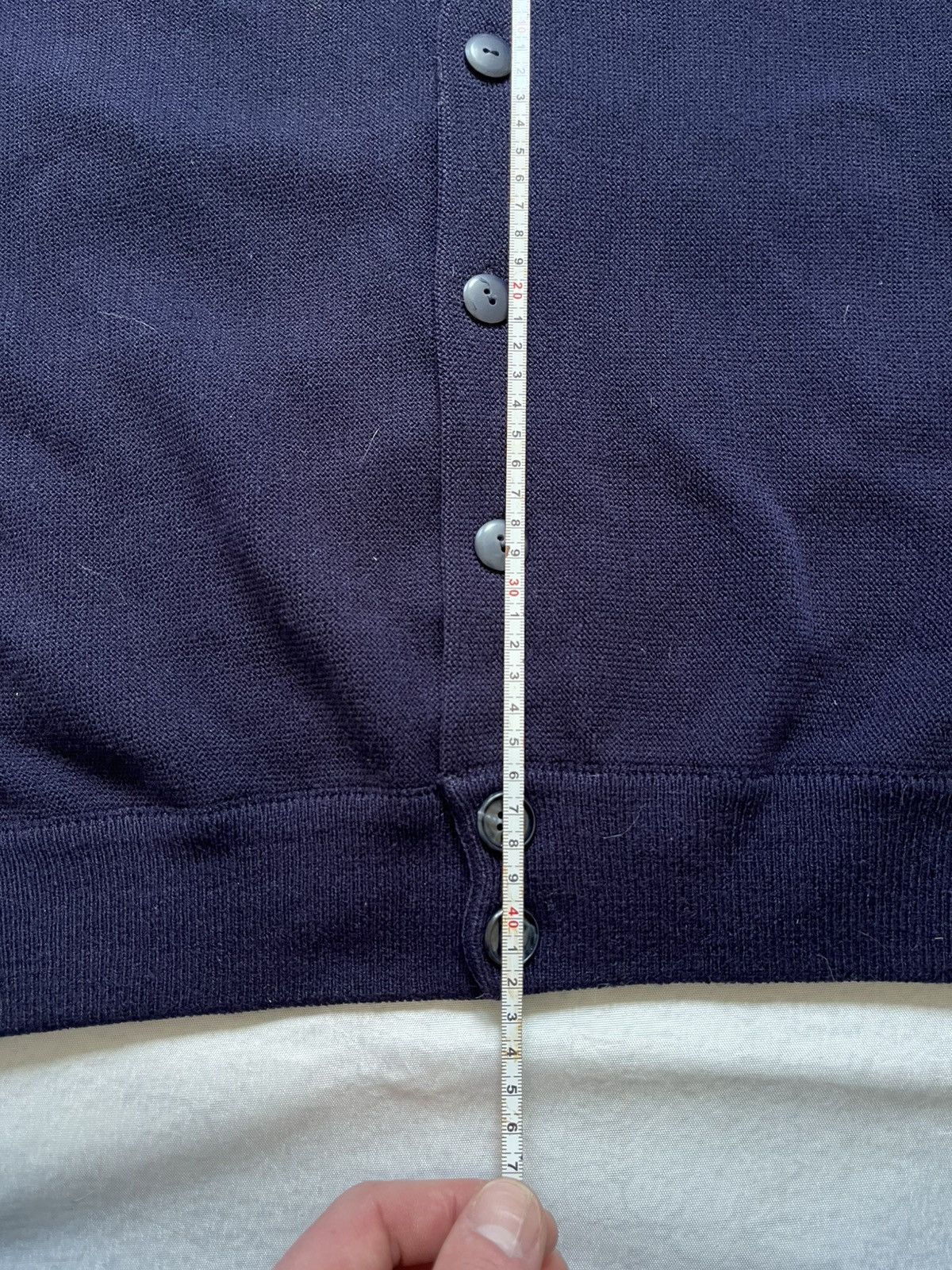 Lacoste Vintage Lacoste Navy Cardigan 90s Classic Logo Made in Spain Size US XL / EU 56 / 4 - 18 Thumbnail