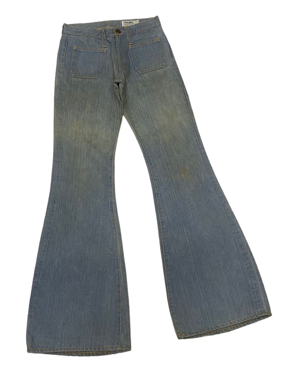 Hysteric Glamour SUPER FLARE🔥WRANGLER DISTRESSED FLARE BUSH DENIM JEANS Size US 27 - 2 Thumbnail