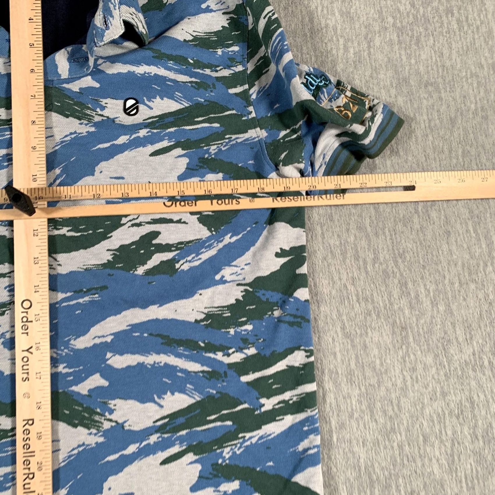 Vintage Extracurricular Polo Shirt Mens Medium Blue Green Camo Golf CaddyHack Top Size US M / EU 48-50 / 2 - 7 Thumbnail