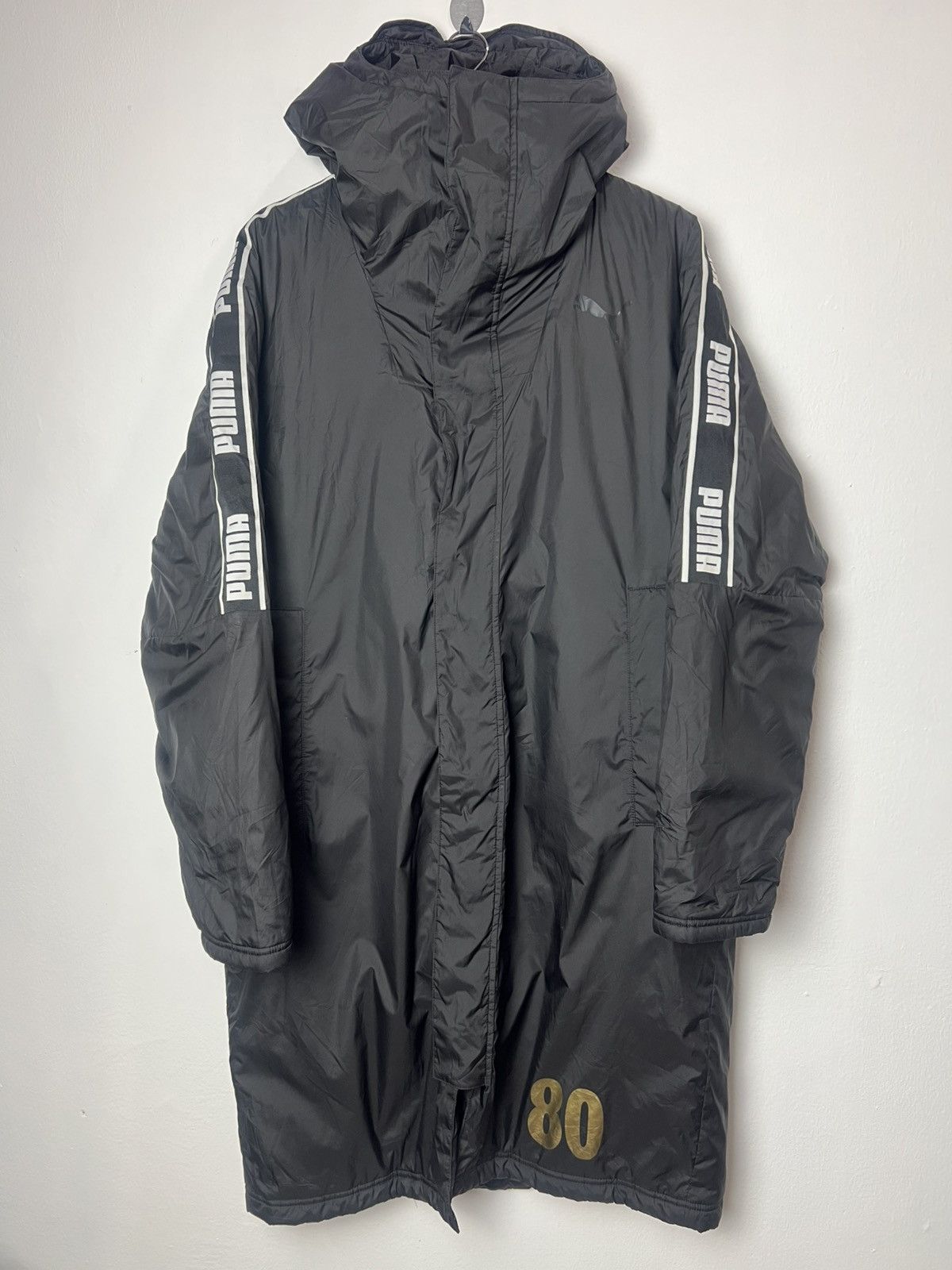 Puma Puma Long Puffer Coat Black Winter Hooded Jacket Size US L / EU 52-54 / 3 - 1 Thumbnail