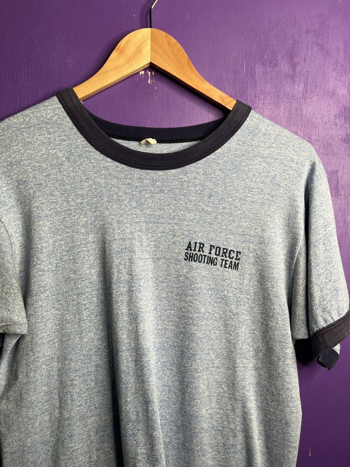 Vintage Vintage 80s Air Force shooting team ringer tee Size US M / EU 48-50 / 2 - 3 Thumbnail