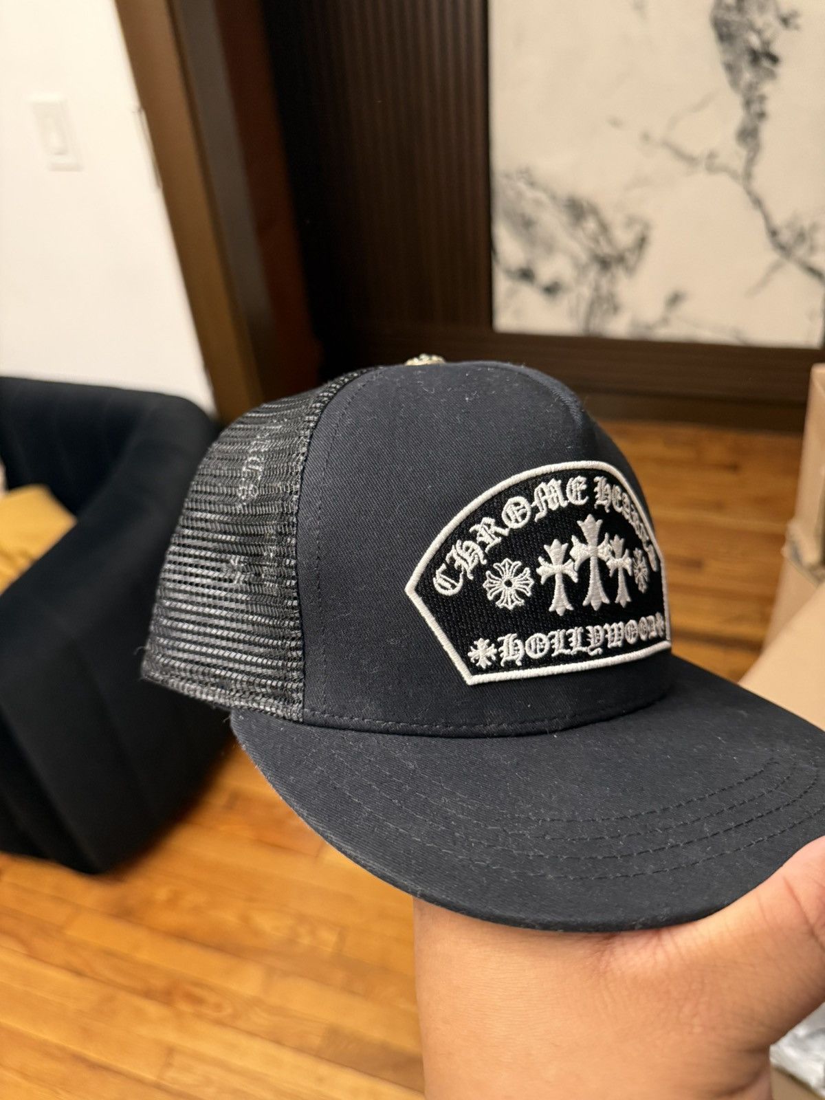Chrome Hearts Chrome Hearts King Taco Trucker Hat Triple Cross Size ONE SIZE - 5 Thumbnail