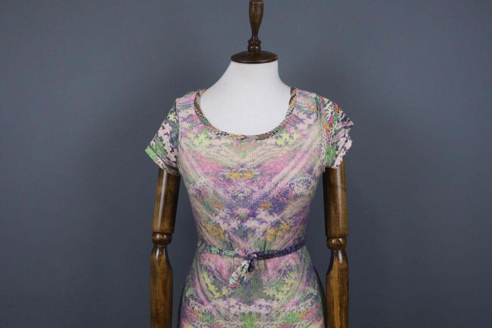 Custo Barcelona Custo Barcelona Multi Abstract Fit & Flare Dress Size 1 Size M / US 6-8 / IT 42-44 - 2 Thumbnail