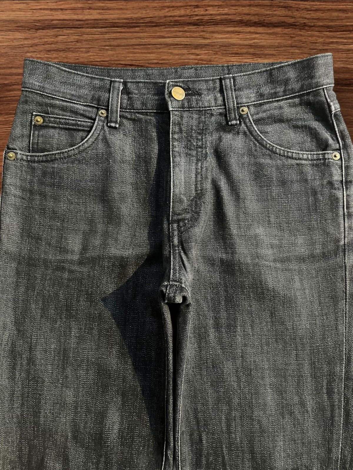 Wrangler Vintage Wrangler Made in Usa Black Wash Mid Rise Flare Jeans Size US 30 / EU 46 - 3 Thumbnail