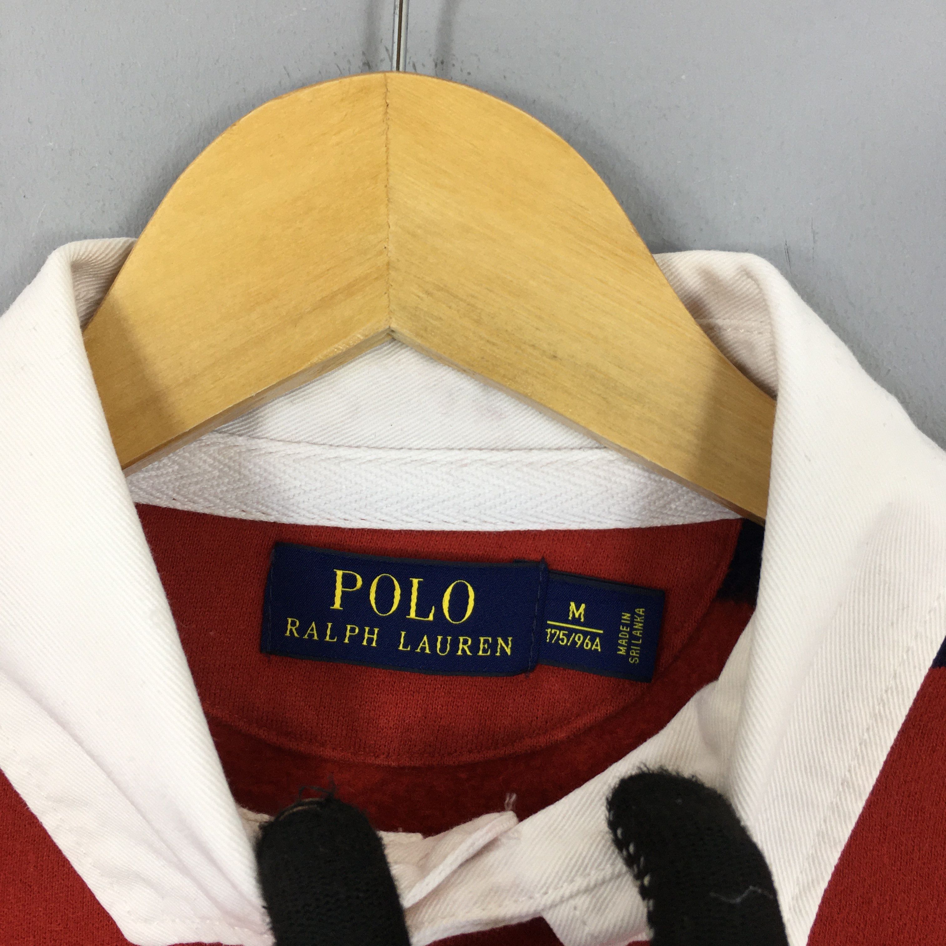 Polo Ralph Lauren Vintage Polo Ralph Lauren Striped Rugby Shirt Medium Size US M / EU 48-50 / 2 - 5 Thumbnail