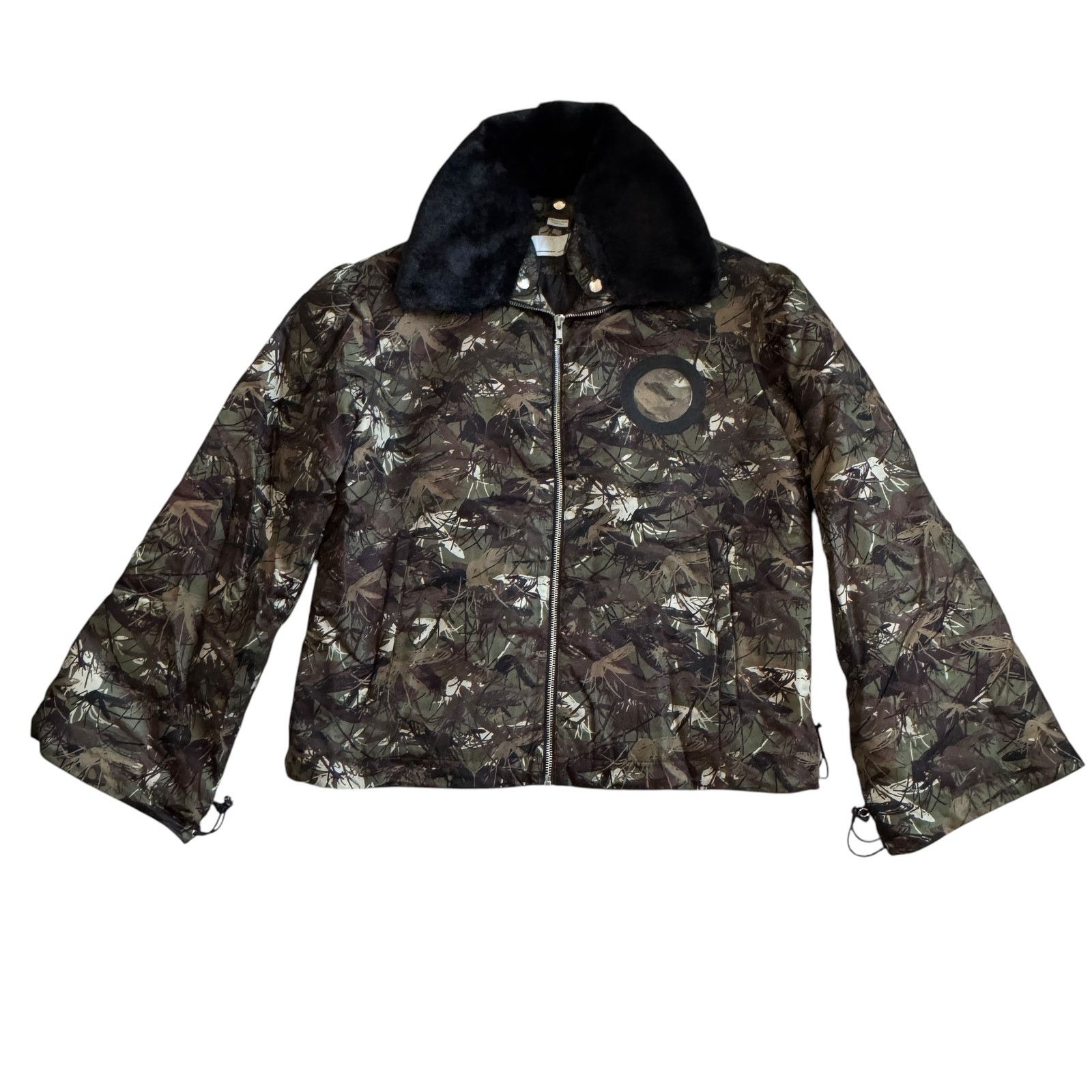 Random Identities NEW Random Identities Mile High Bomber Jacket Green/Brown Size US XXS / EU 40 - 3 Thumbnail