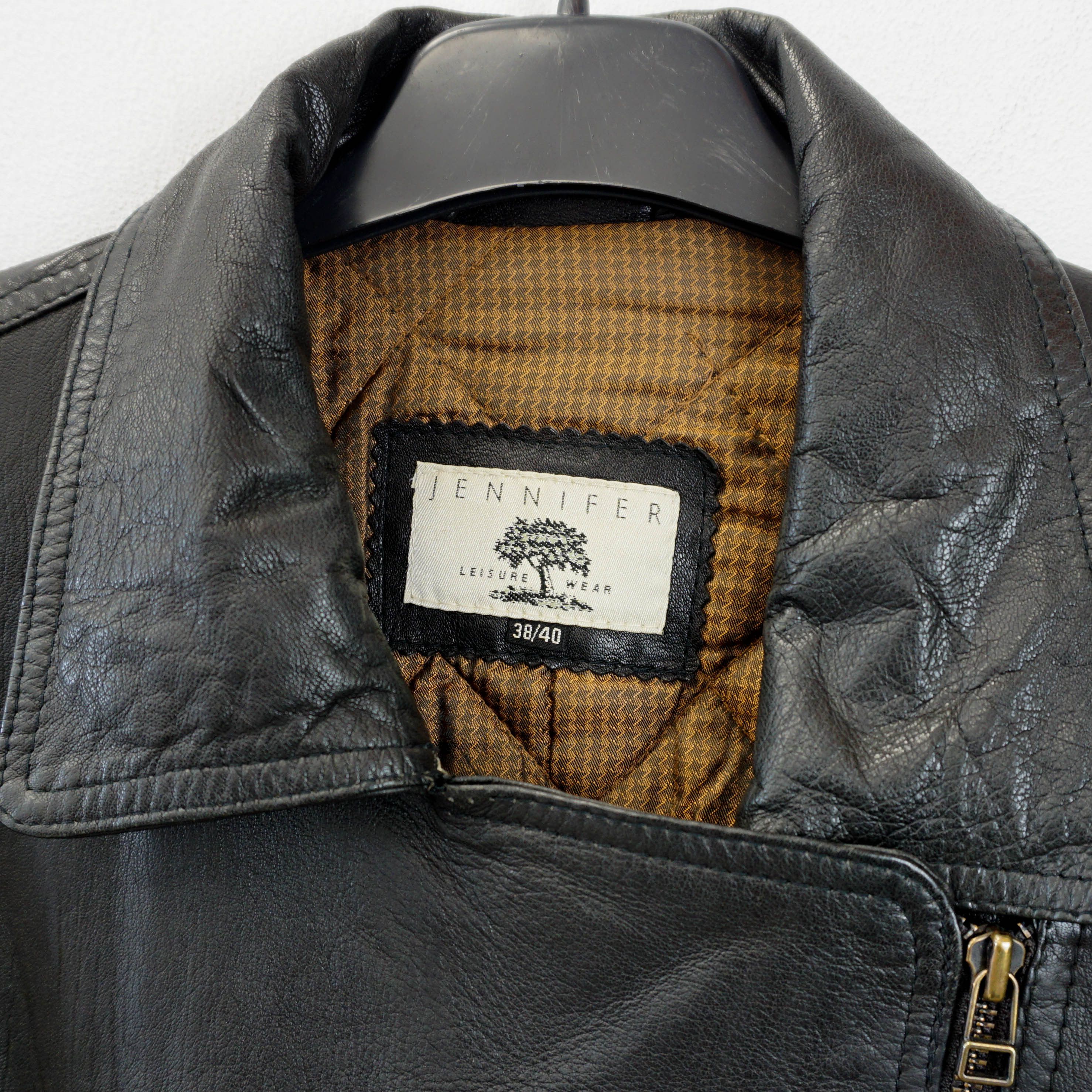 Archive Cropped Fit Genuine Real Leather Jacket
