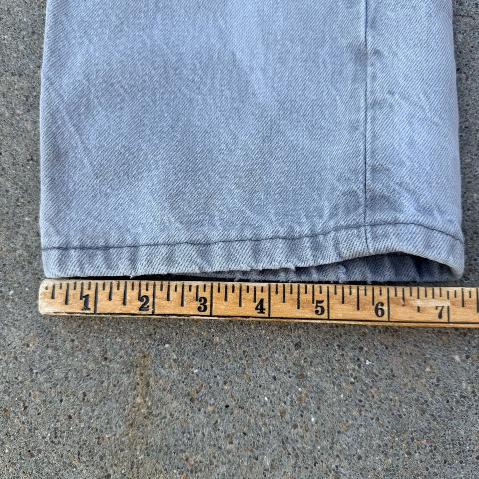 Levi's 80s Levi’s 501 Button Fly Light Gray Straight Leg Jean 33x34 Size US 33 - 9 Thumbnail
