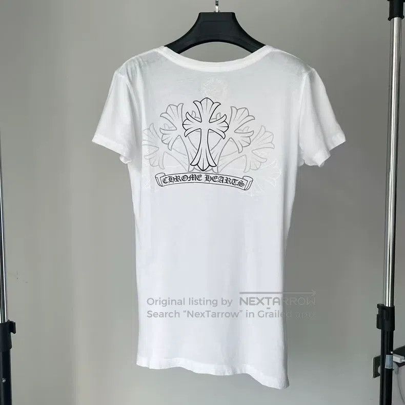 Chrome Hearts CHROME HEARTS Size L White sketch scroll phantom cross long Size L / US 10 / IT 46 - 2 Thumbnail