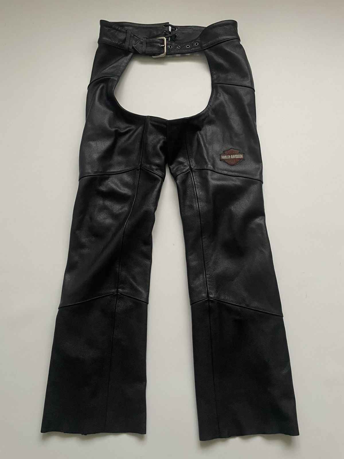 Harley Davidson Harley Davidson Leather Chaps Black Biker Pants XS Size US 28 / EU 44 - 1 Thumbnail