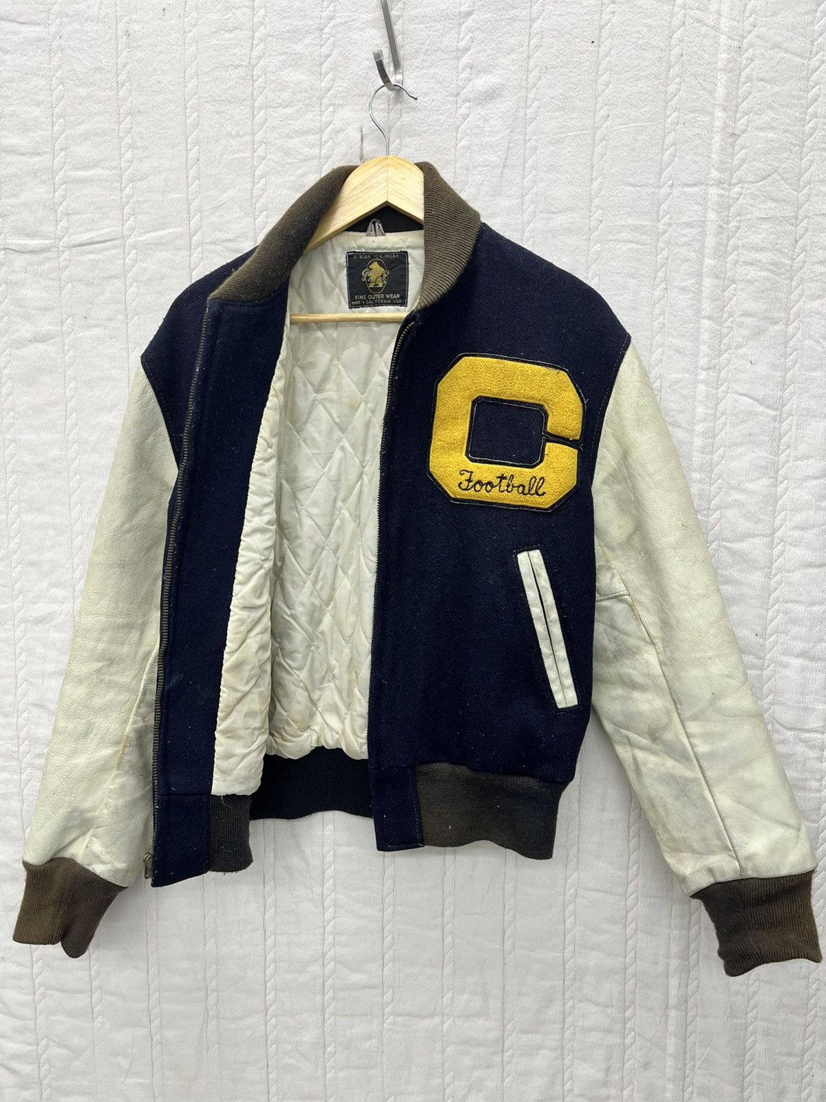 Golden Bear VTG GOLDEN BEAR VARSITY JACKET LEATHER SLEEVE Size US S / EU 44-46 / 1 - 1 Thumbnail
