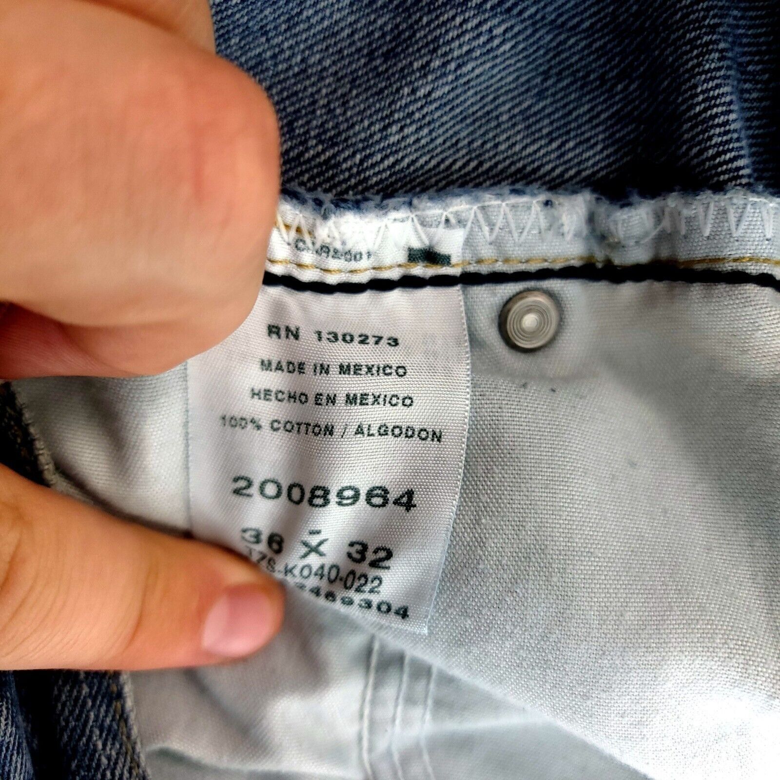 Lee Lee Regular Fit Blue Medium Wash Mid Rise Denim Jeans 36/32 Size US 36 / EU 52 - 7 Thumbnail