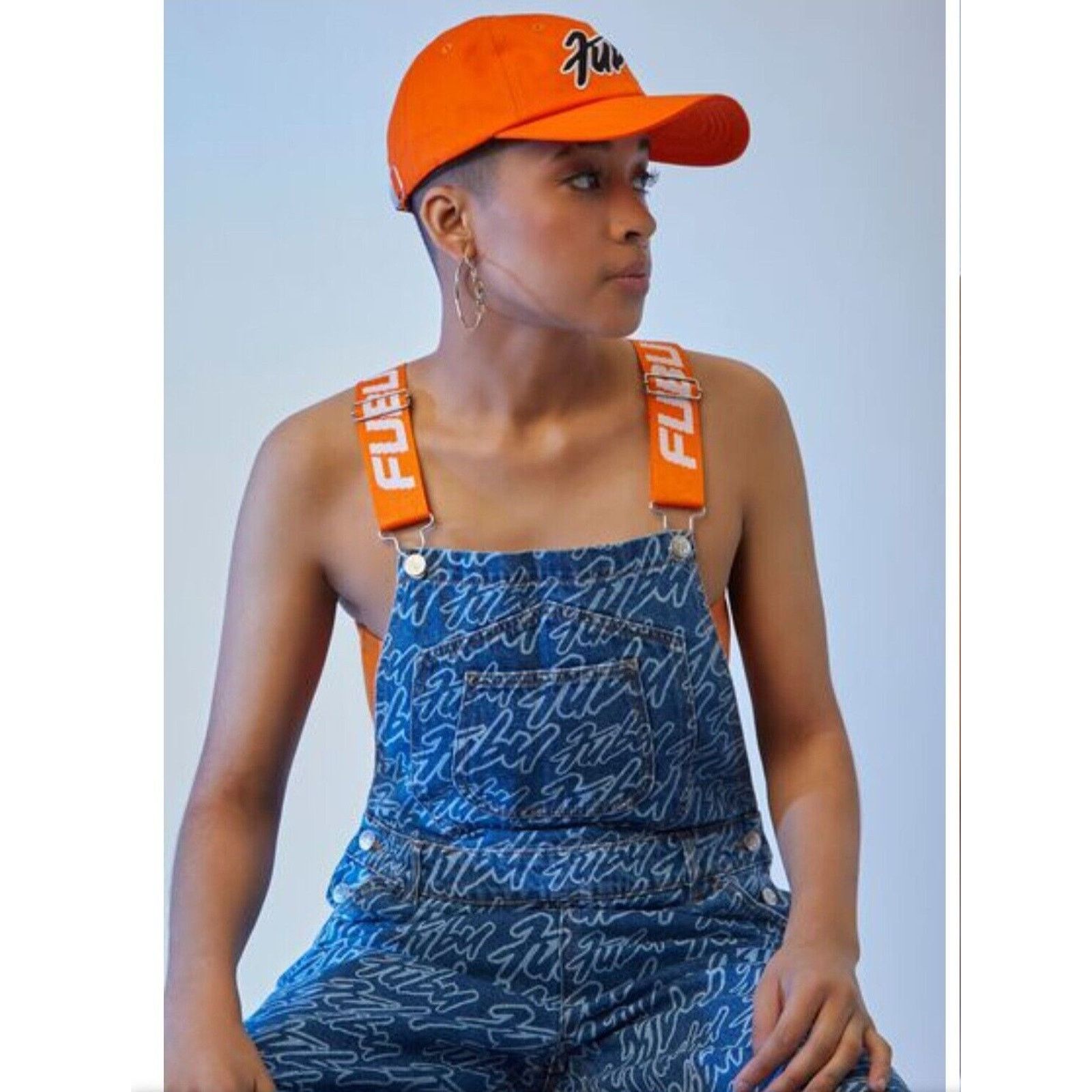 Fubu Fubu Forever 21 Denim Overalls Womens All Over Print Size 27" / US 4 / IT 40 - 5 Thumbnail