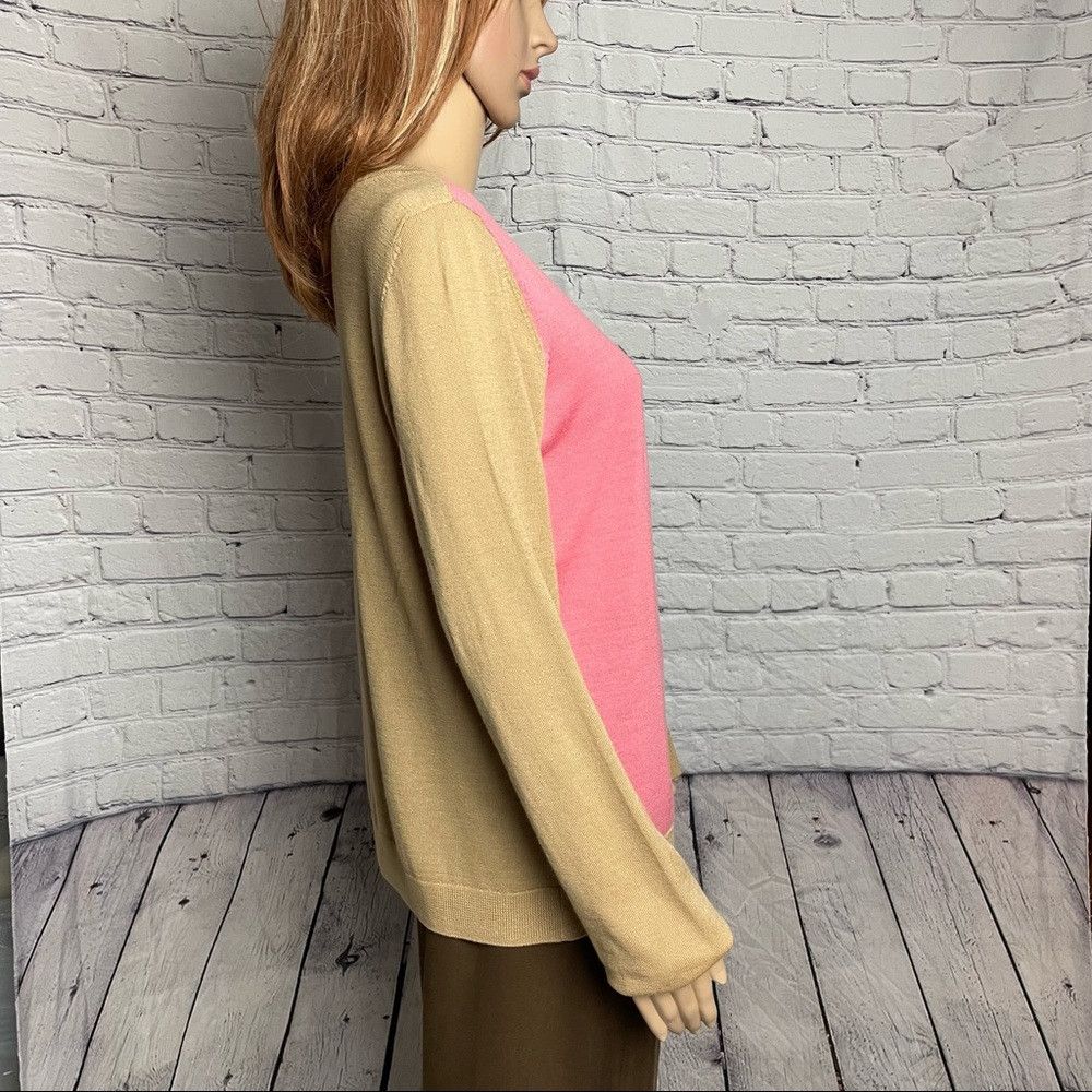 Talbots NWT New $99 Talbots Pure Italian Wool Colorblock Cardigan B Size L / US 10 / IT 46 - 3 Thumbnail