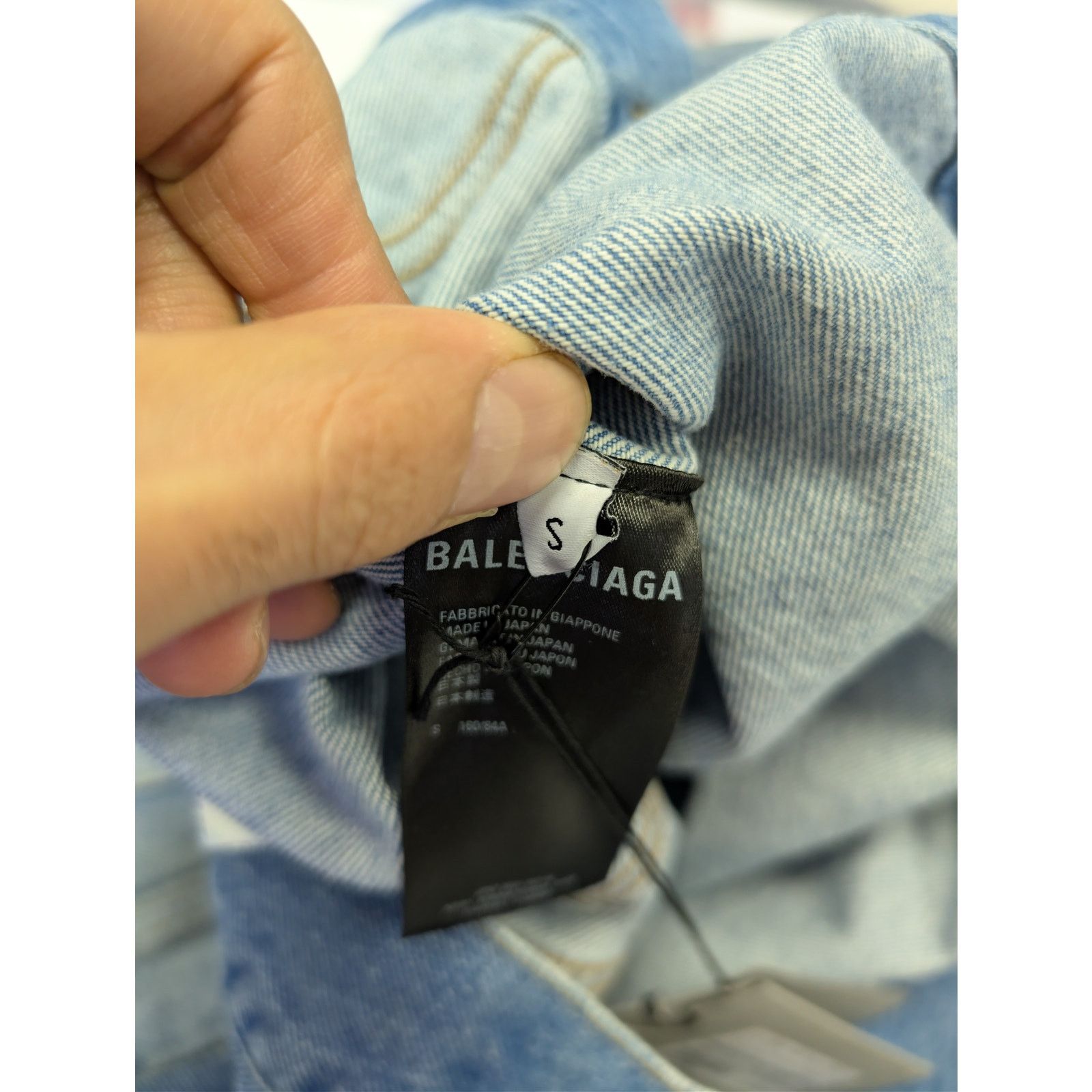 Balenciaga o1rshd1 Japanese Indigo Denim Large Fit Jacket Electric Blue Size US S / EU 44-46 / 1 - 15 Thumbnail