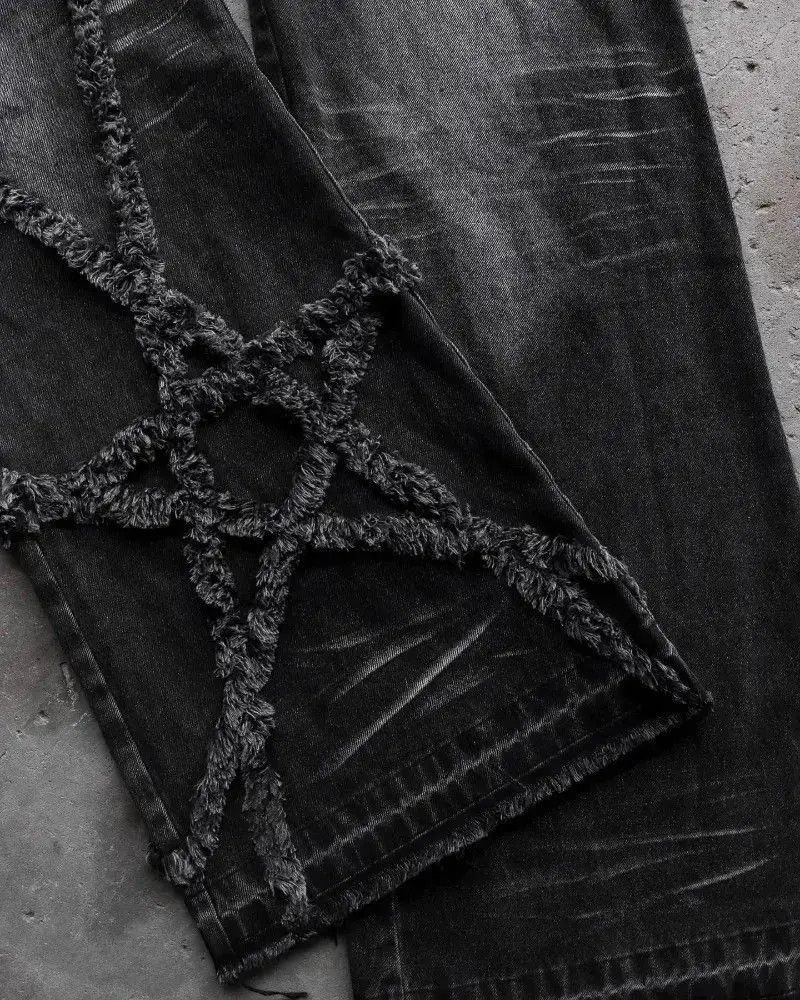 Japanese Brand High Street retro star jeans Size US 32 / EU 48 - 4 Thumbnail