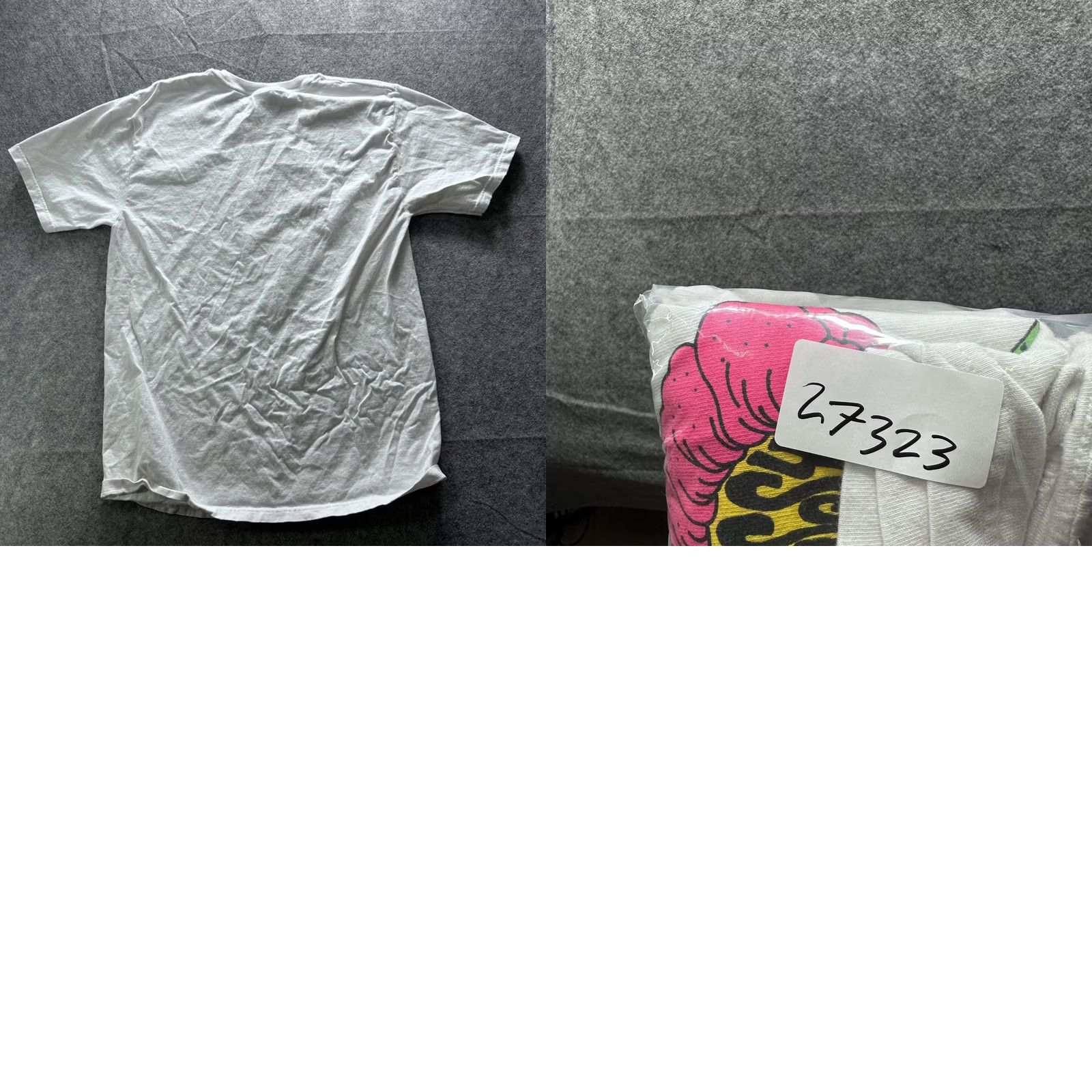 Pinko VTG Stussy Shirt Mens L White Pink Flower Graphic Tee Logo Cotton Streetwear Size US L / EU 52-54 / 3 - 8 Thumbnail