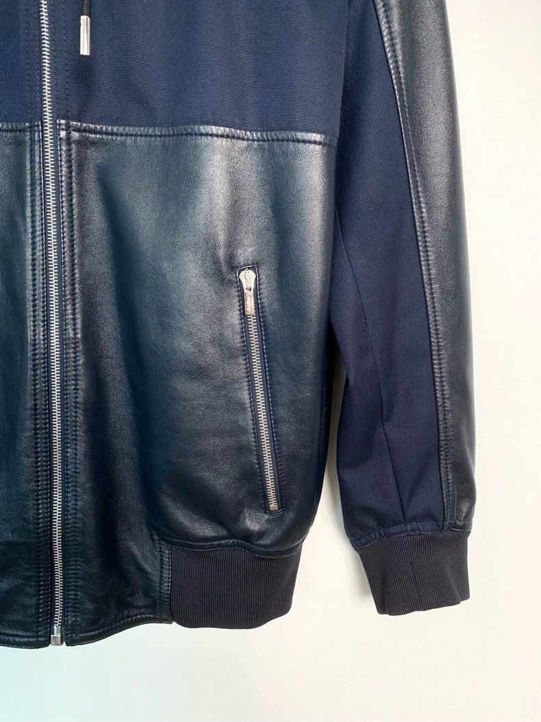 Dior Dior Leather-blocked hooded zipper jacket 2501-Nextarrow Size US S / EU 44-46 / 1 - 4 Thumbnail
