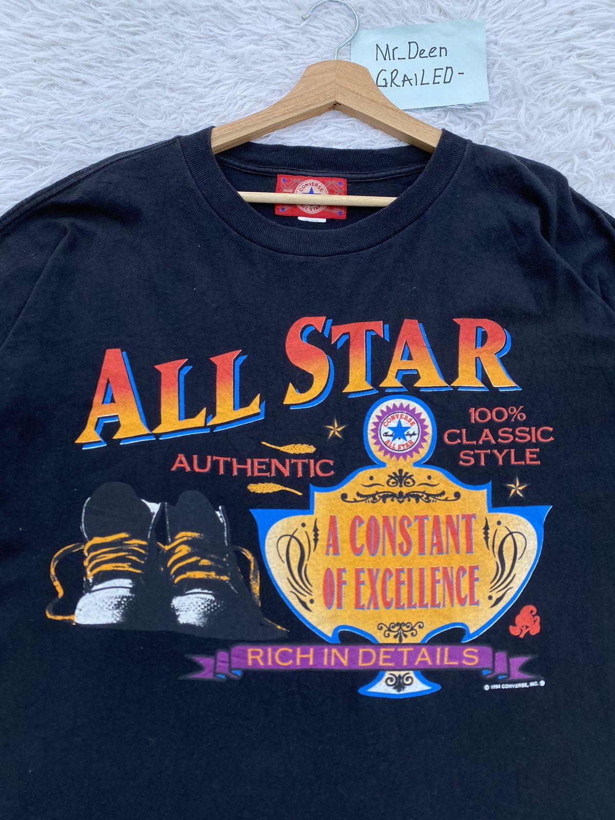 Converse Rare Vintage Converse 1994 All Star Tshirt Size US L / EU 52-54 / 3 - 1 Thumbnail