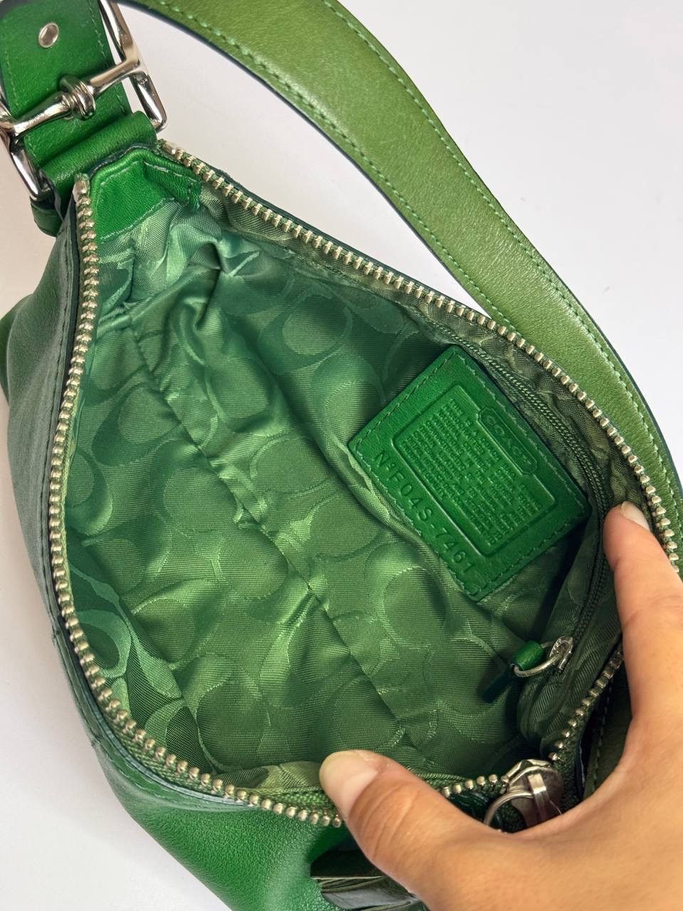 Coach Y2K Coach Hampton Mini Demi Baguette Shoulder Kelly Green Size ONE SIZE - 11 Thumbnail