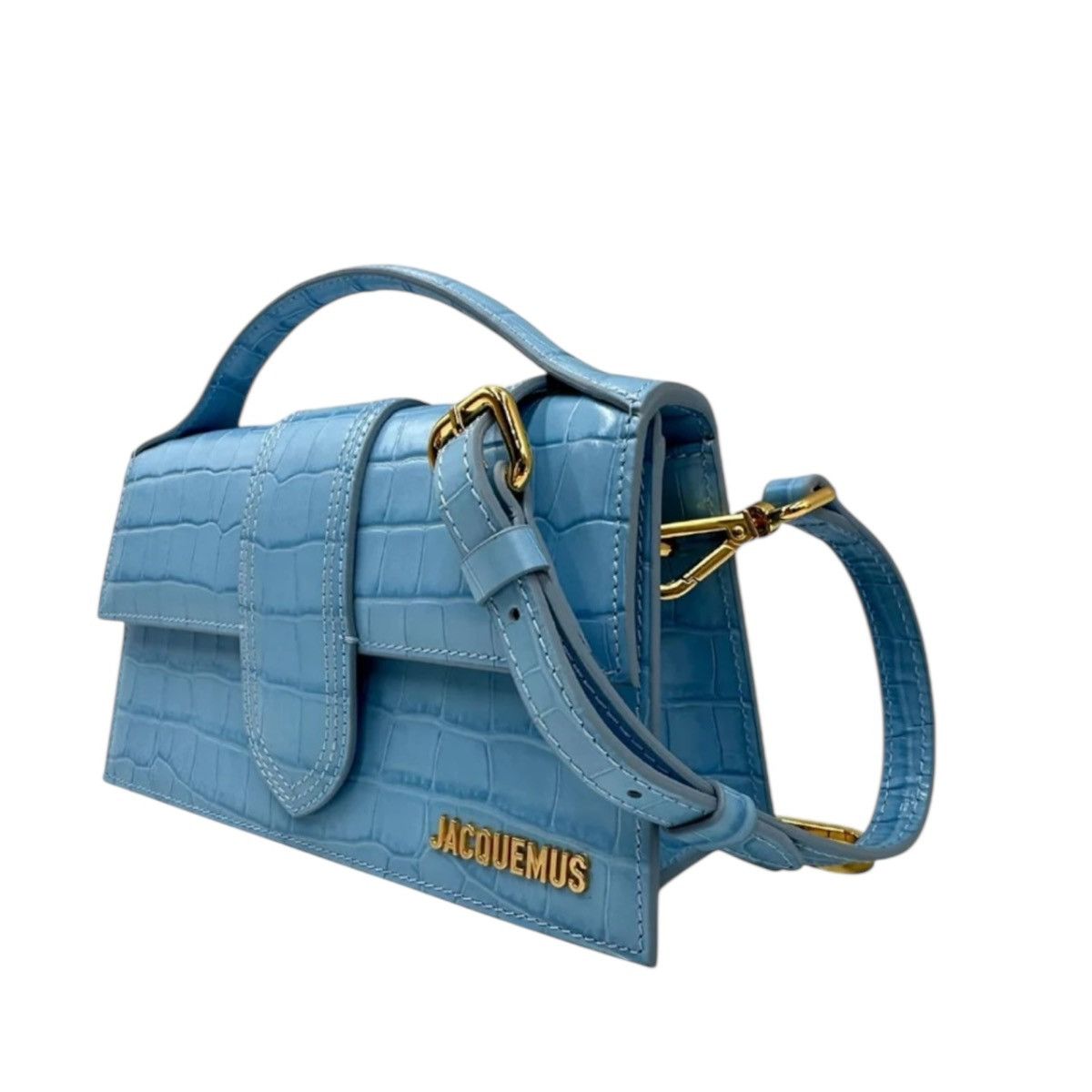 Jacquemus Jacquemus Le Grand Bambino Light Blue Croco Size ONE SIZE - 1 Thumbnail