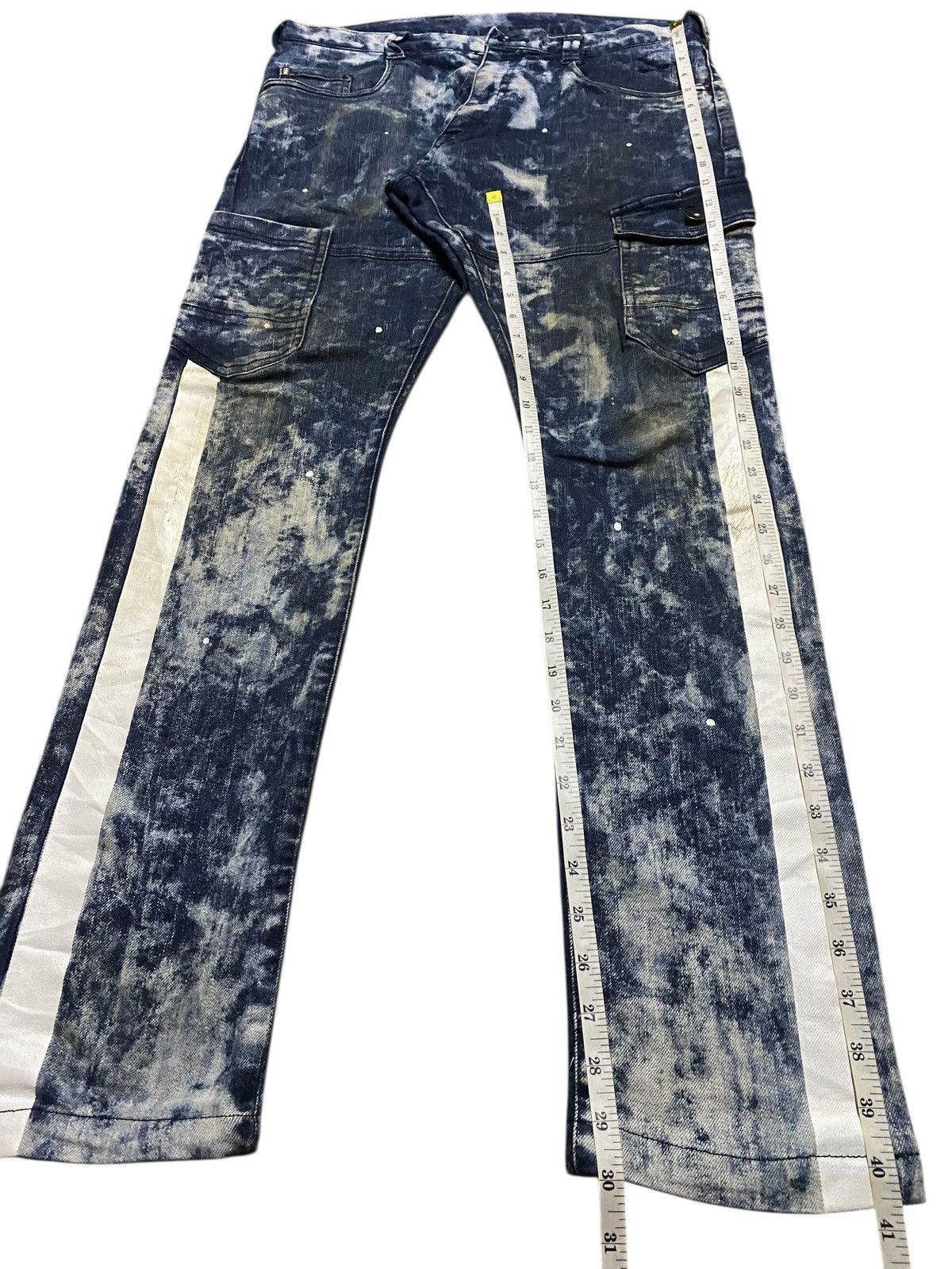 Japanese Brand Vintage Japanese Brand Jawin Paint Splatter Slim Jeans Size US 34 / EU 50 - 11 Thumbnail