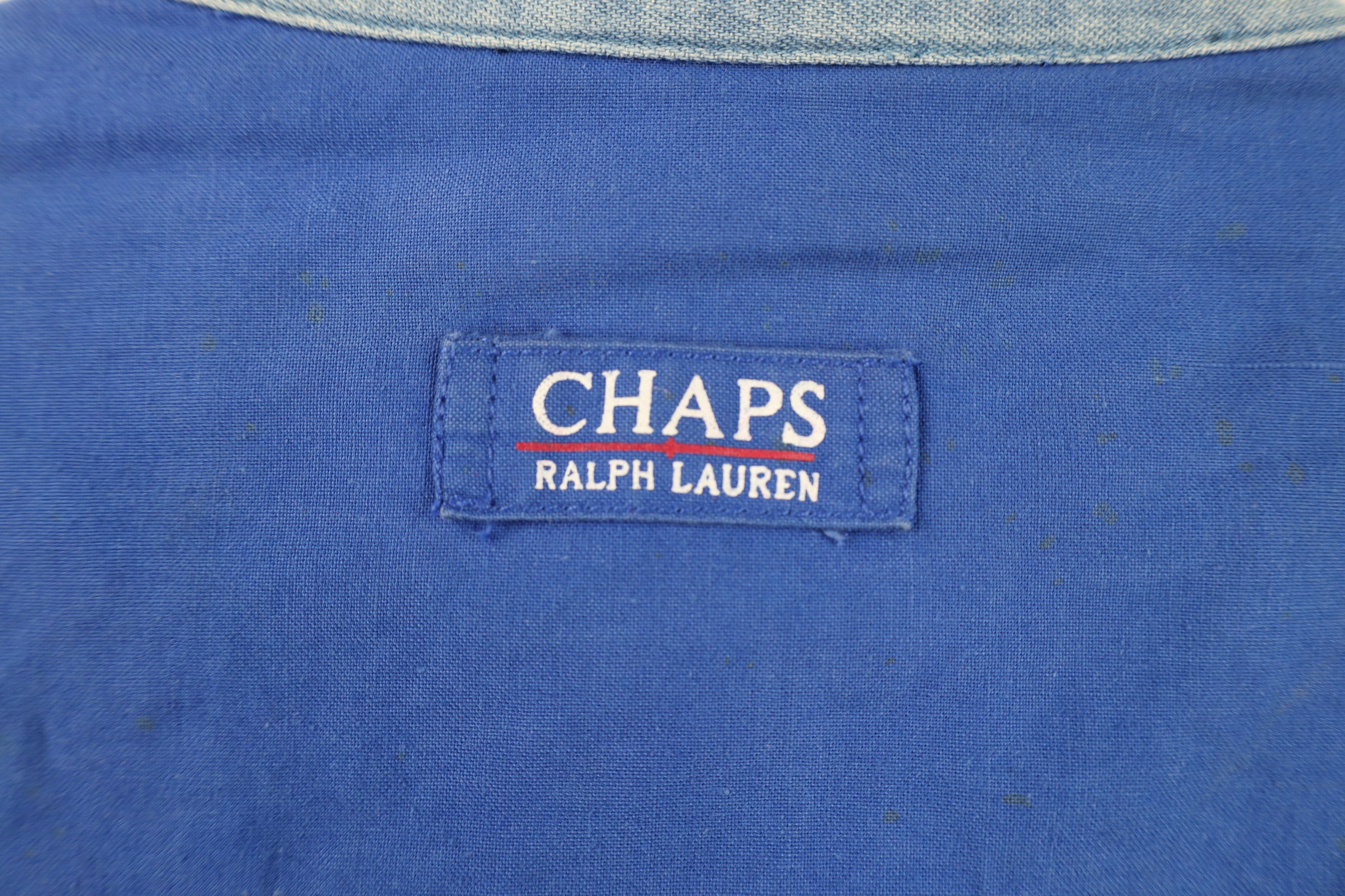 Ralph Lauren Vintage 90s Chaps Ralph Lauren Crest Cafe Bomber Jacket Blue Size US XL / EU 56 / 4 - 11 Thumbnail