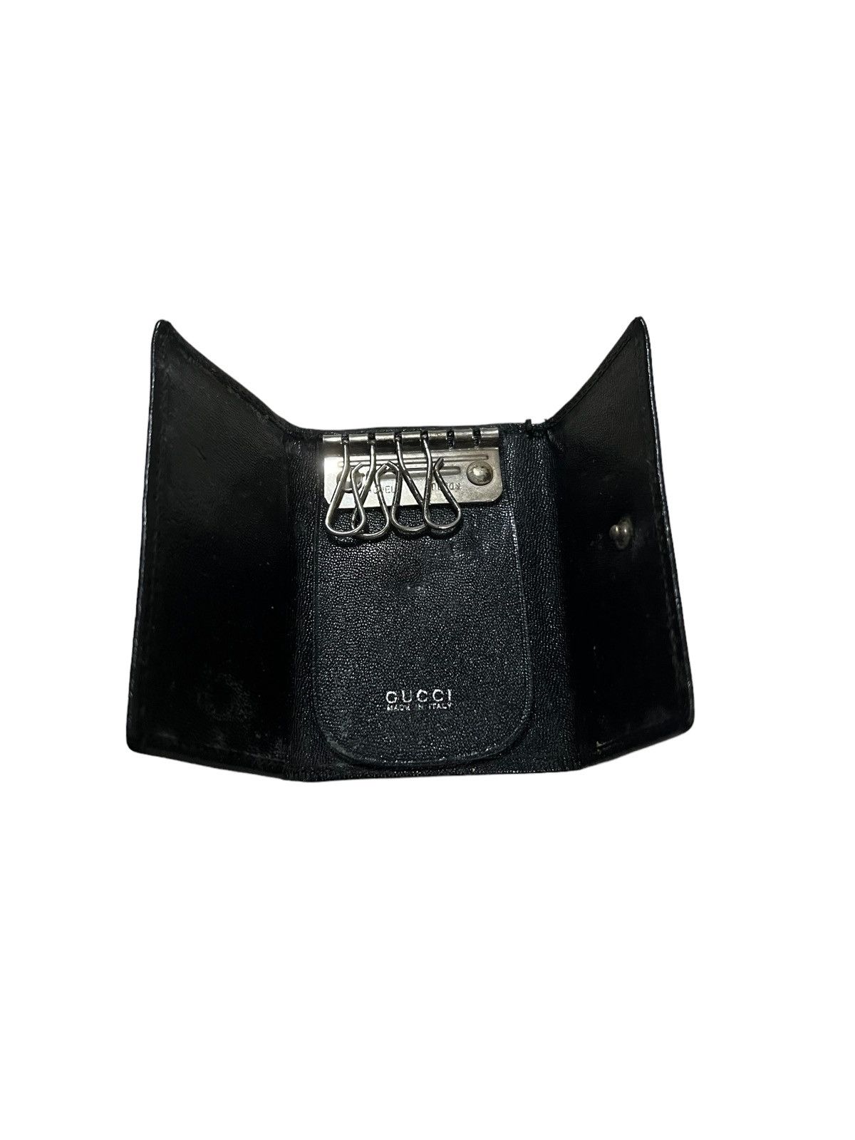 Gucci 1990s Gucci G Logo Minimal Leather Key Holder Chain Wallets Size ONE SIZE - 5 Thumbnail