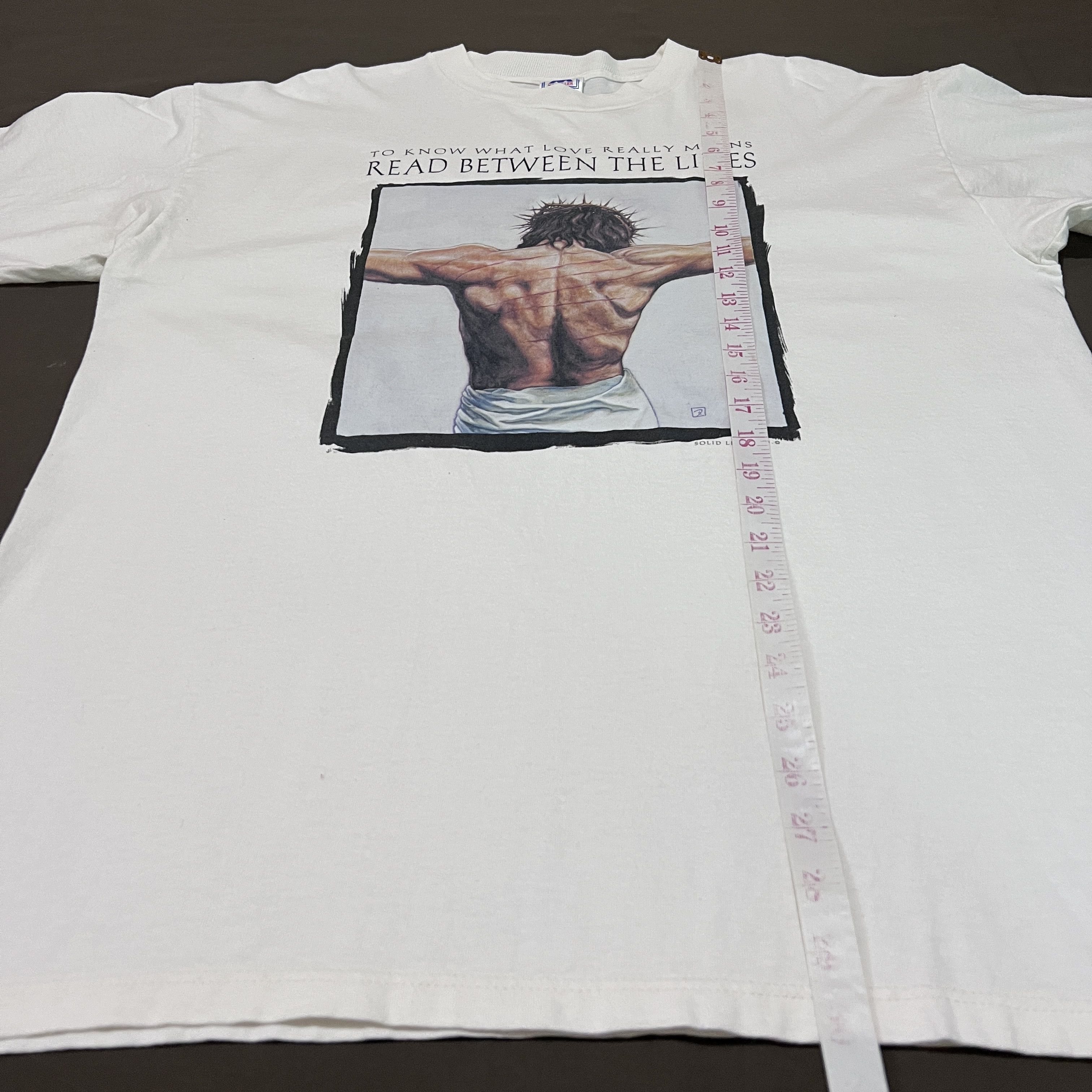 Vintage Vintage 90s Read Between The Lines Jesus God Lord Bible Holy Size US XL / EU 56 / 4 - 7 Thumbnail