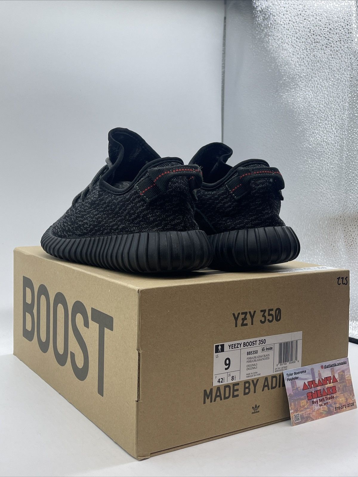 Adidas Yeezy boost 350 pirate black Size US 9 / EU 42 - 4 Thumbnail