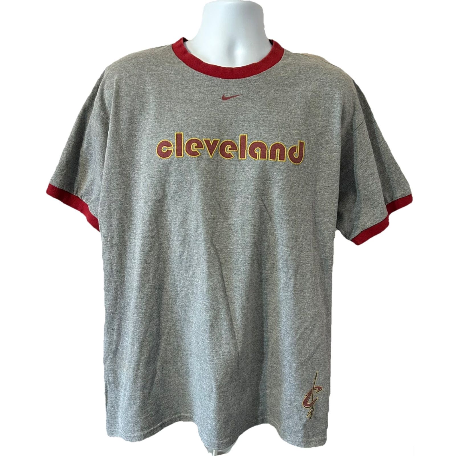 Nike VINTAGE Nike Team Cleveland Cavaliers Cavs Shirt Men Large Gray Short Sleeve Size US L / EU 52-54 / 3 - 2 Thumbnail