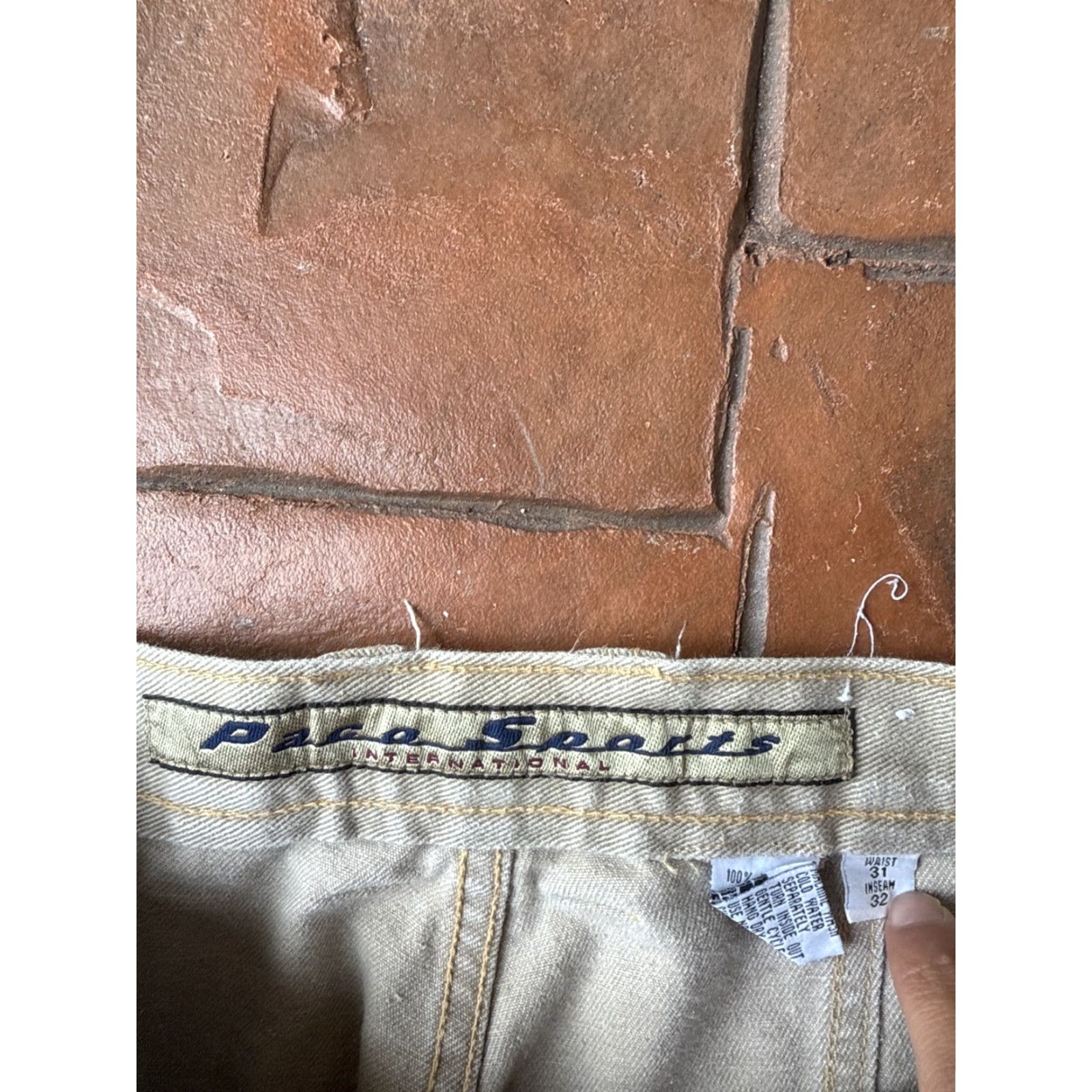 Vintage VINTAGE Paco Baggy Jeans Men 31x32 Hip Hop Skater Grunge Tapered Denim 31 Beige Cotton PACO Jeans Men Size US 31 - 3 Thumbnail