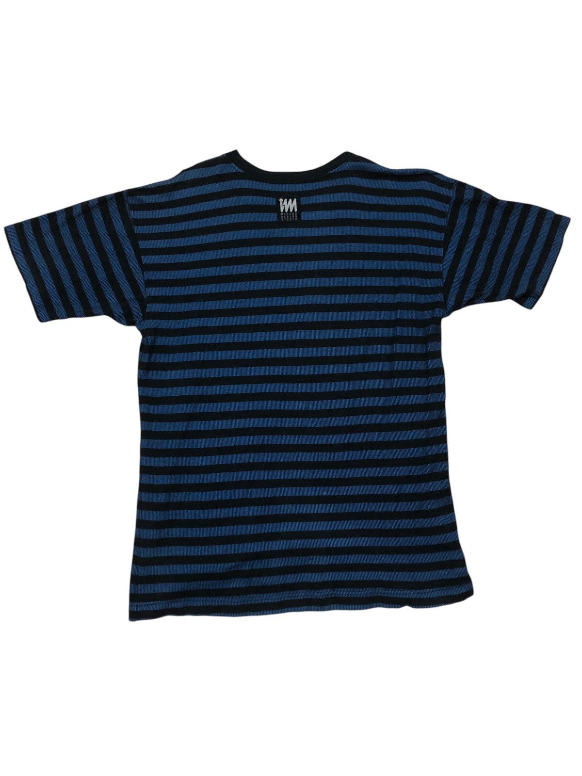 Issey Miyake Issey Miyake Stripes Blue Black Tee Size US M / EU 48-50 / 2 - 6 Thumbnail