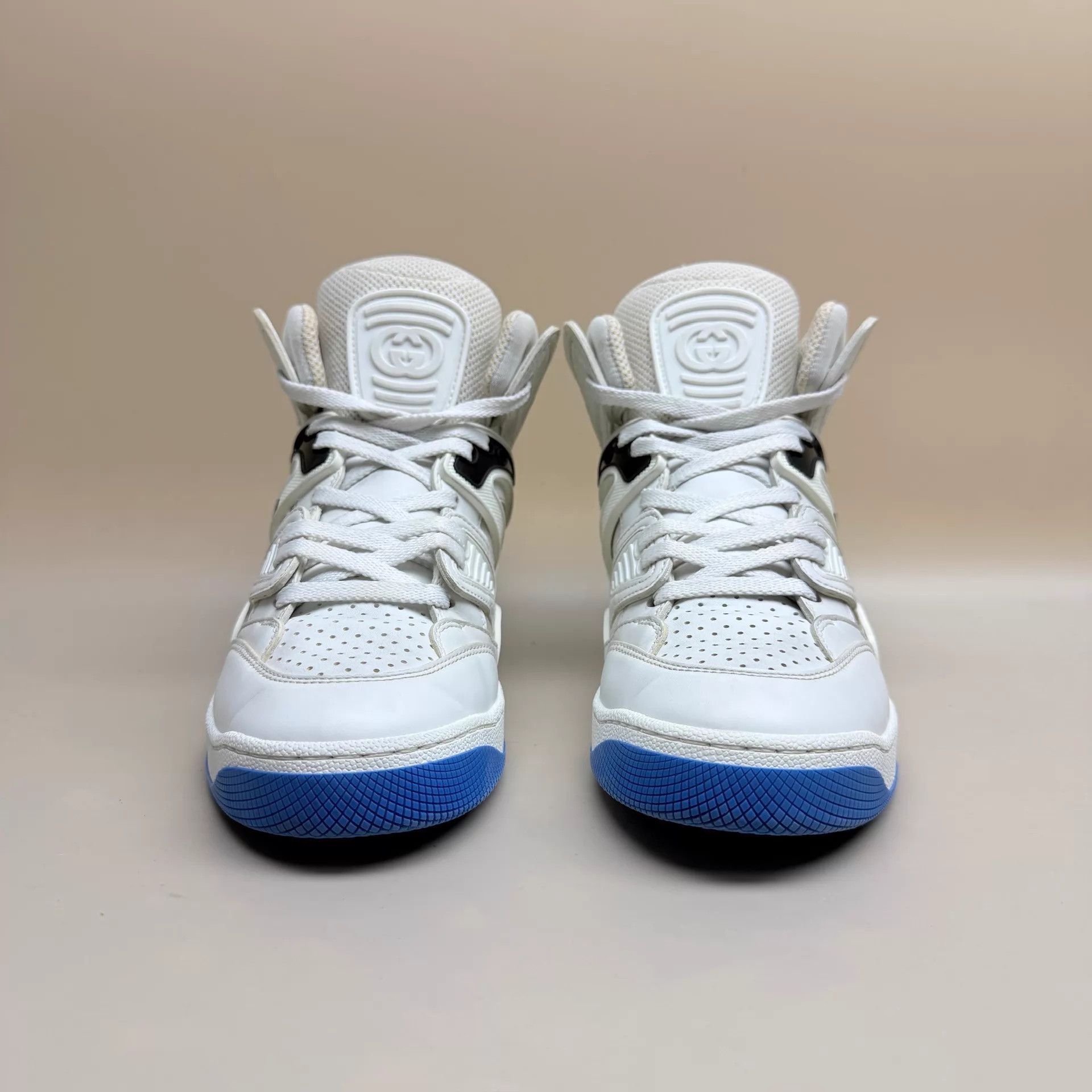 Gucci GUCCI Basket White & Blue Sneaker 35 99 New Size US 4.5 / IT 34.5 - 2 Thumbnail