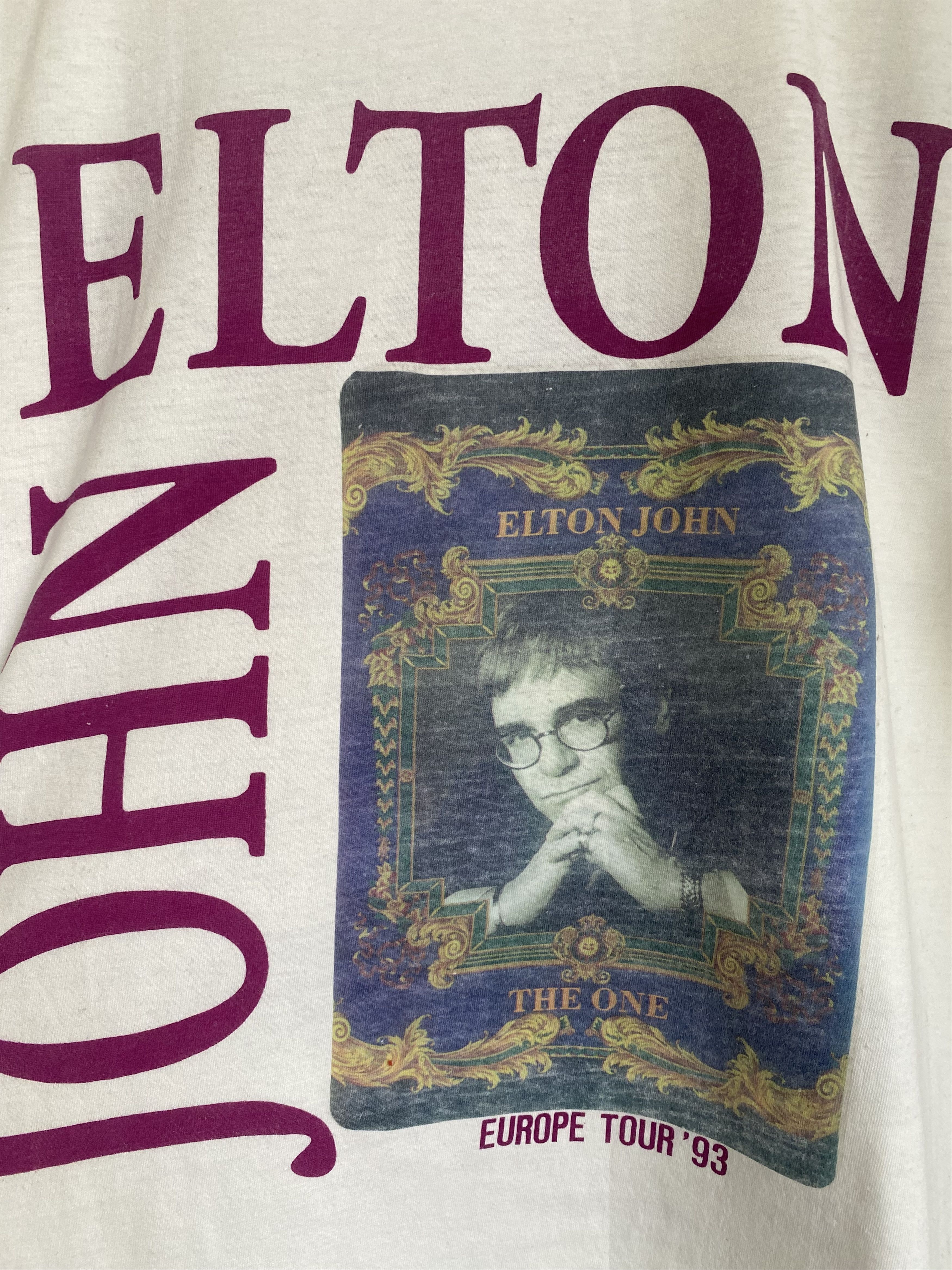 Band Tees × Vintage Vintage 1993 Elton John the one Europe Tour t-shirt Size US L / EU 52-54 / 3 - 2 Thumbnail