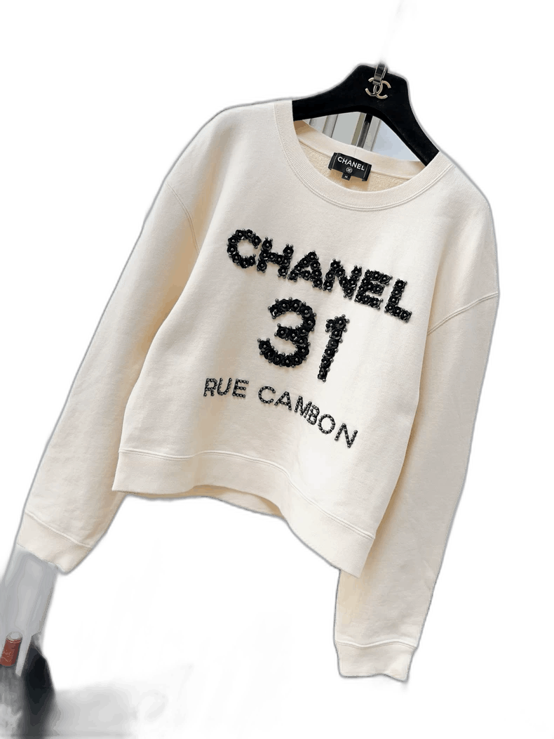 Chanel Chanel Rue Cambon Logo Beige Sweatshirt Size M / US 6-8 / IT 42-44 - 1 Thumbnail