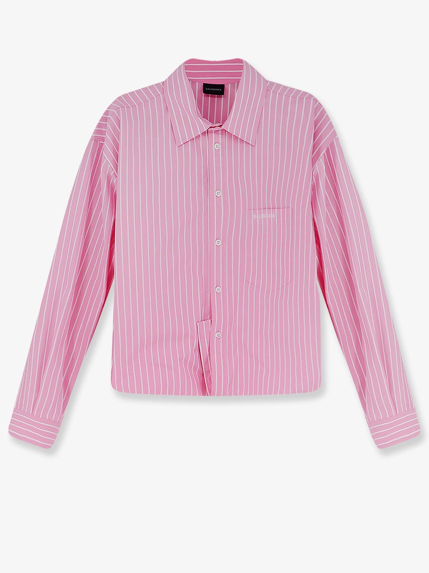 Balenciaga Folded Striped Cotton Shirt Size S / US 4 / IT 40 - 1 Thumbnail